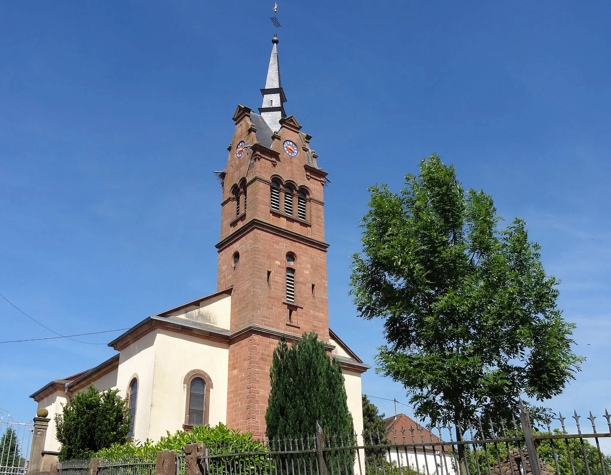 Photo showing: Alsace, Bas-Rhin, Église Saint-Étienne de Bilwisheim (IA00119125).