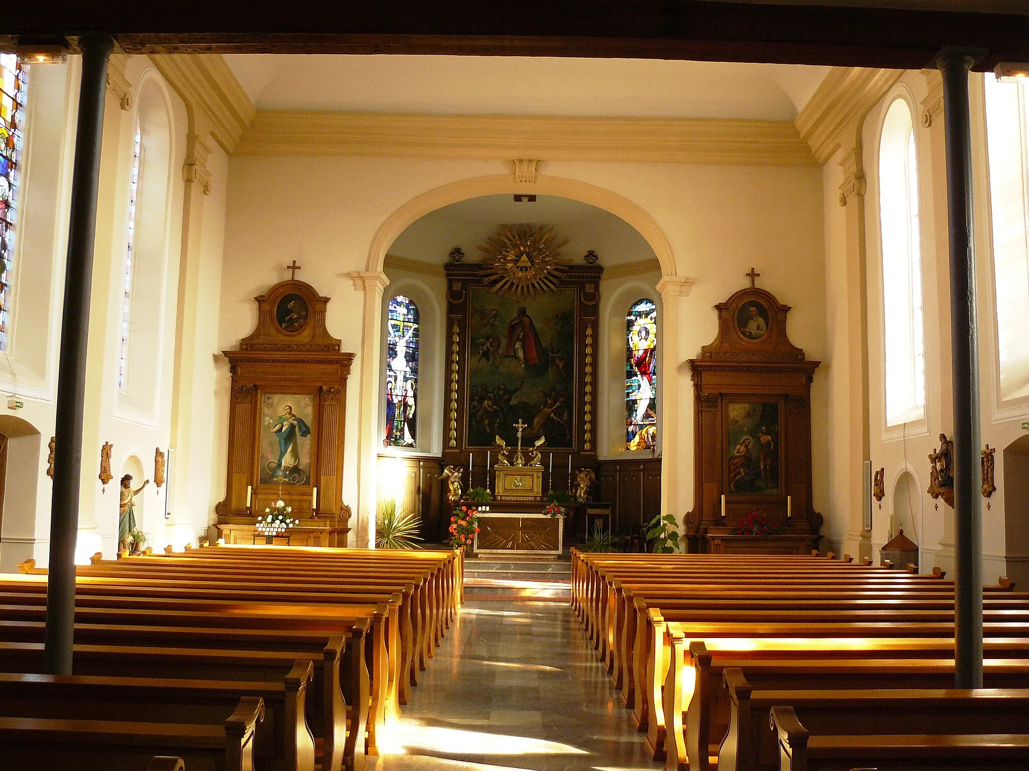 Photo showing: La nef et le chœur de l'église Saint-Ulrich