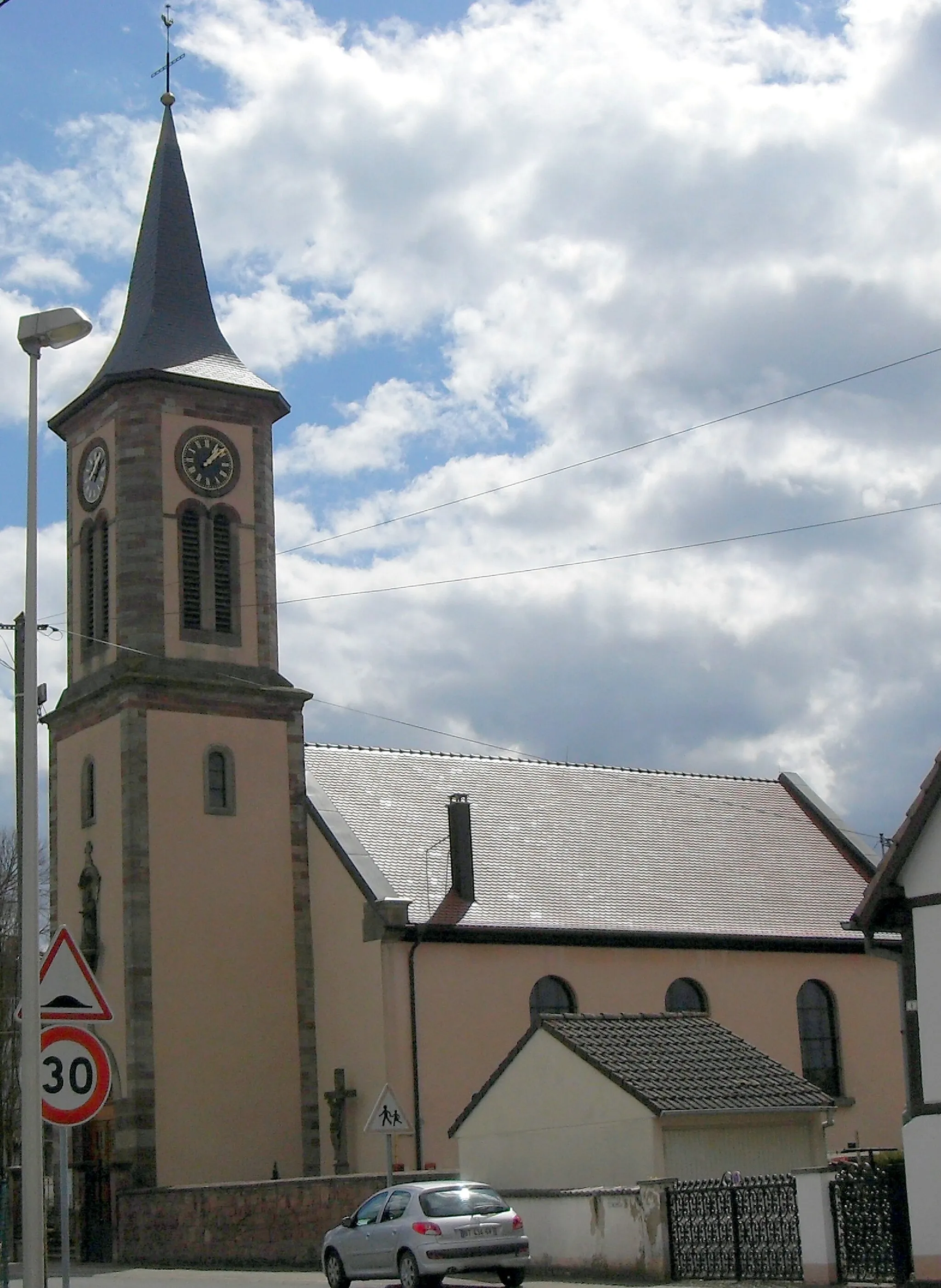 Photo showing: L'église Saint-Blaise à Bootzheim, côté nord-ouest