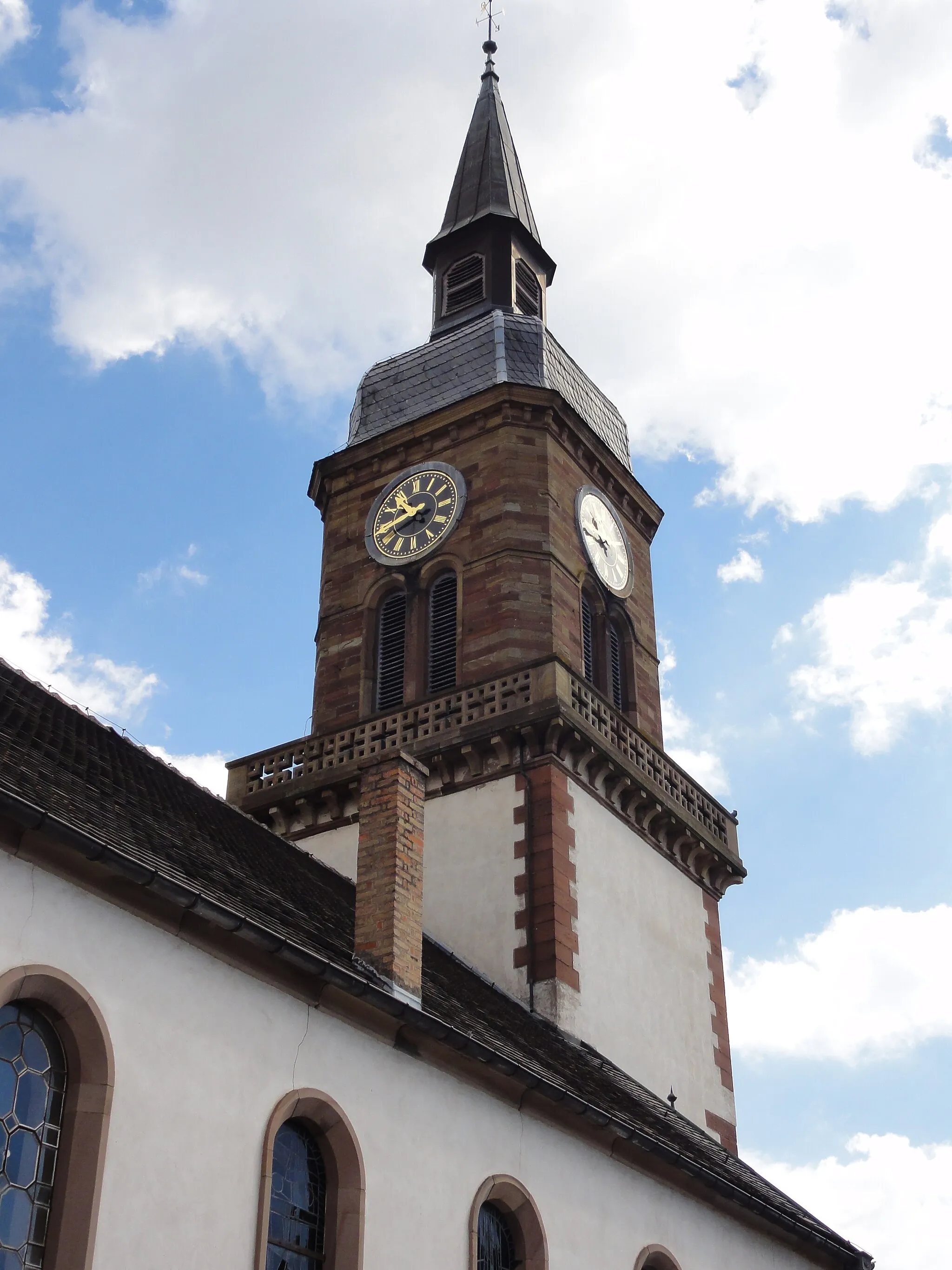 Photo showing: Alsace, Bas-Rhin, Église protestante Saint-Barthélemy de Gertwiller (IA00115290).