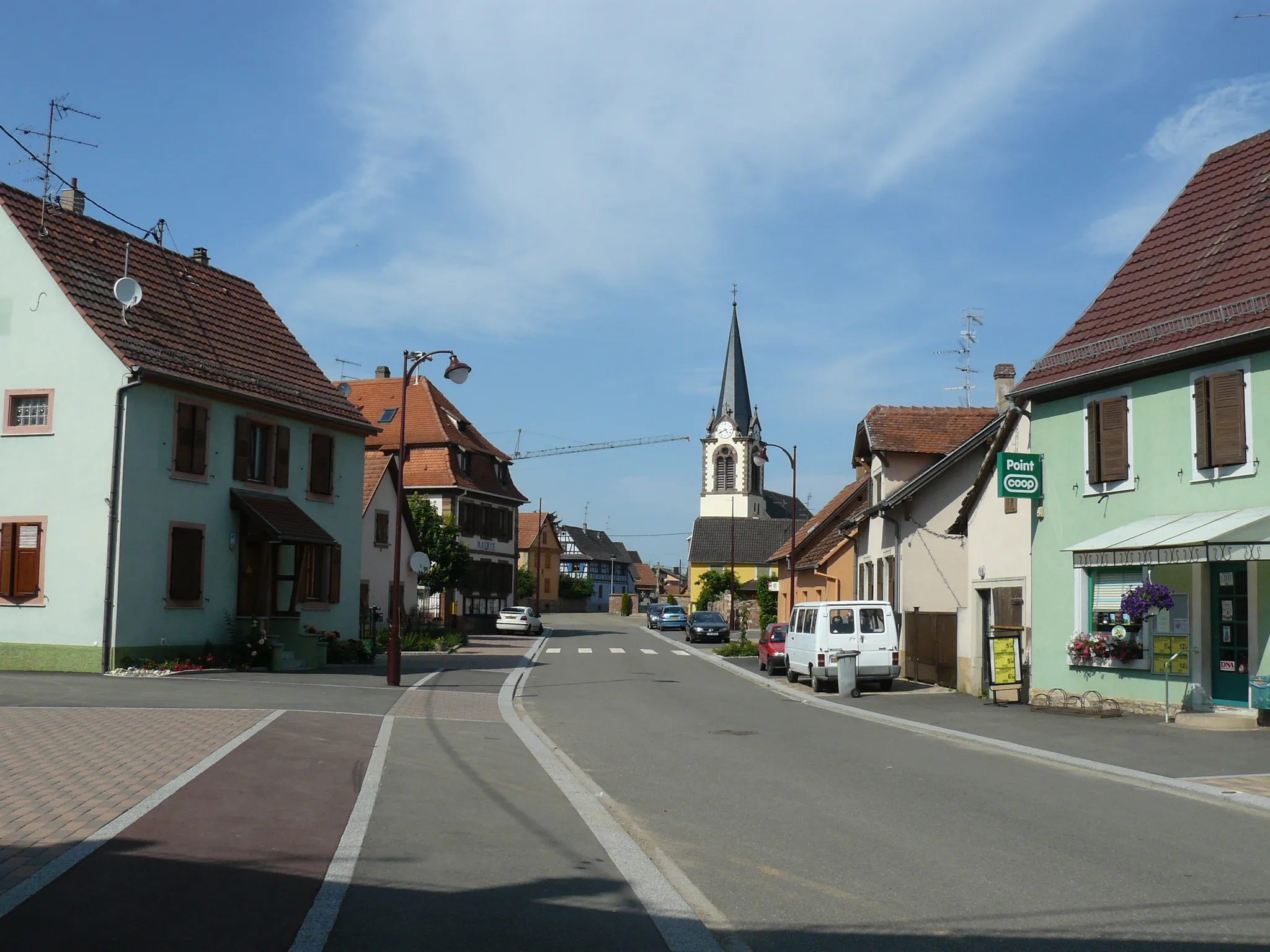 Photo showing: L'artère principale du village d'Innenheim