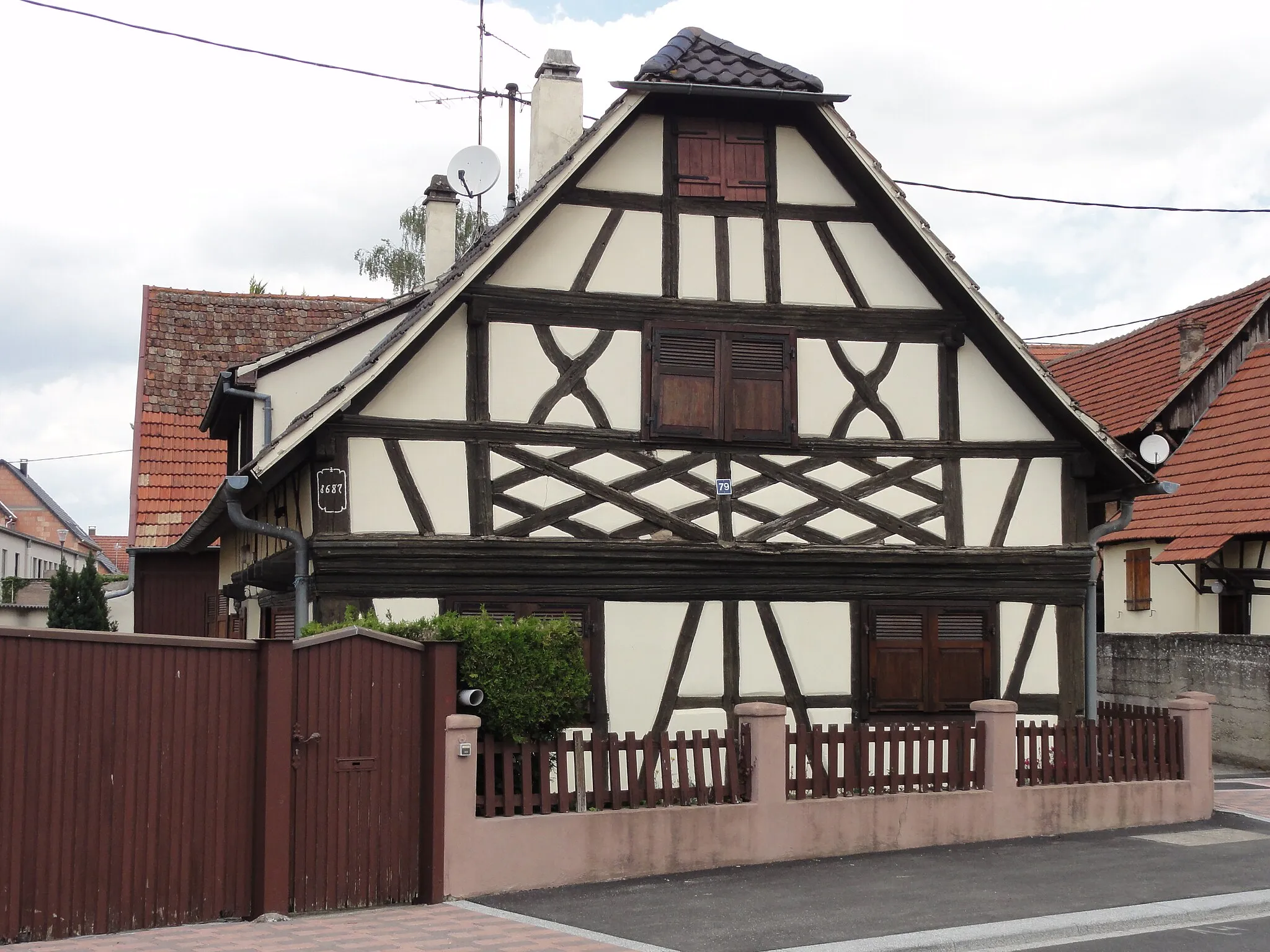 Photo showing: Alsace, Bas-Rhin, Innenheim, Ferme (1687), 79 rue du Général-de-Gaulle.