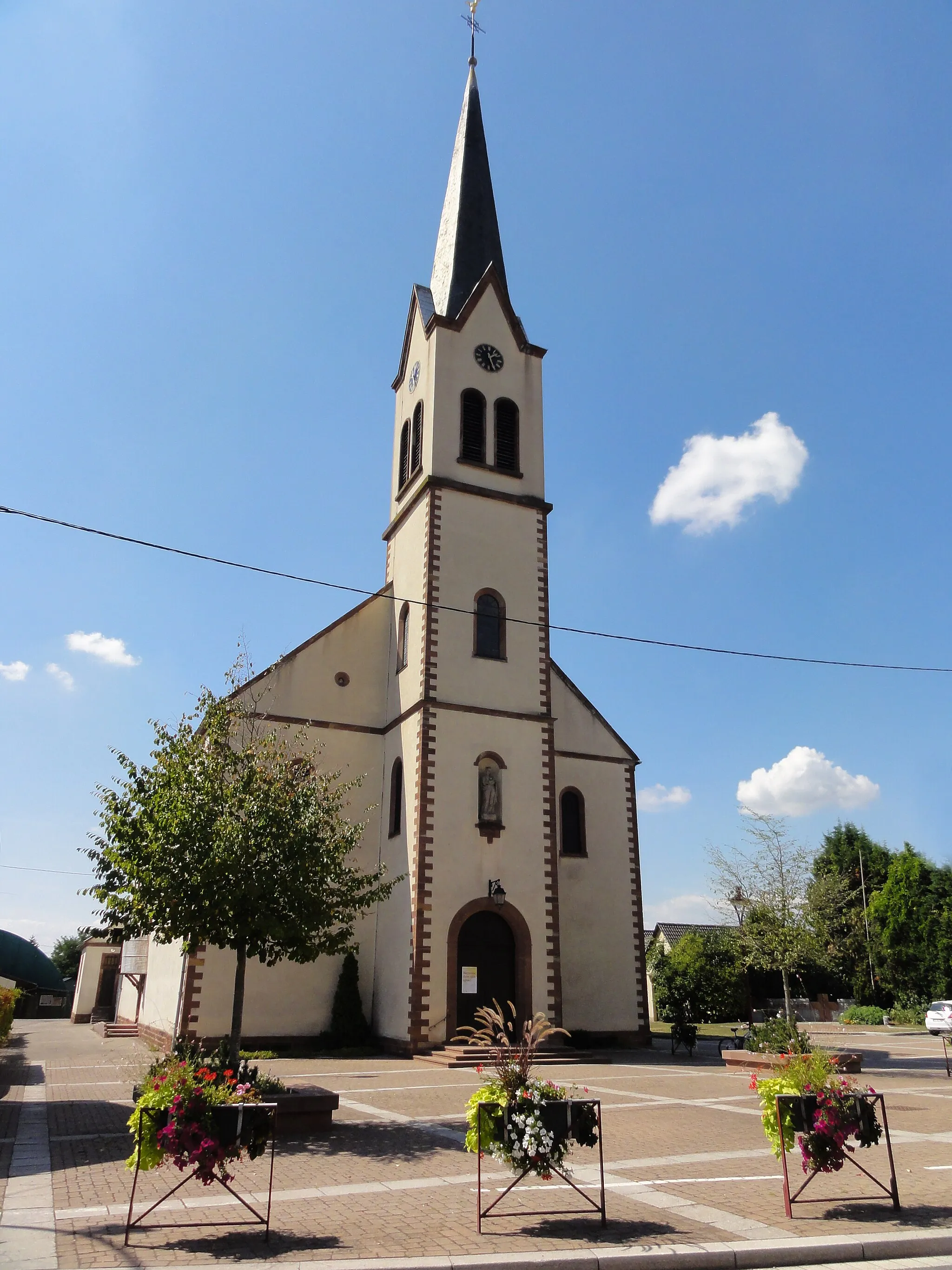 Photo showing: Alsace, Bas-Rhin, Kaltenhouse, Église Saint-Wendelin (IA00061688).