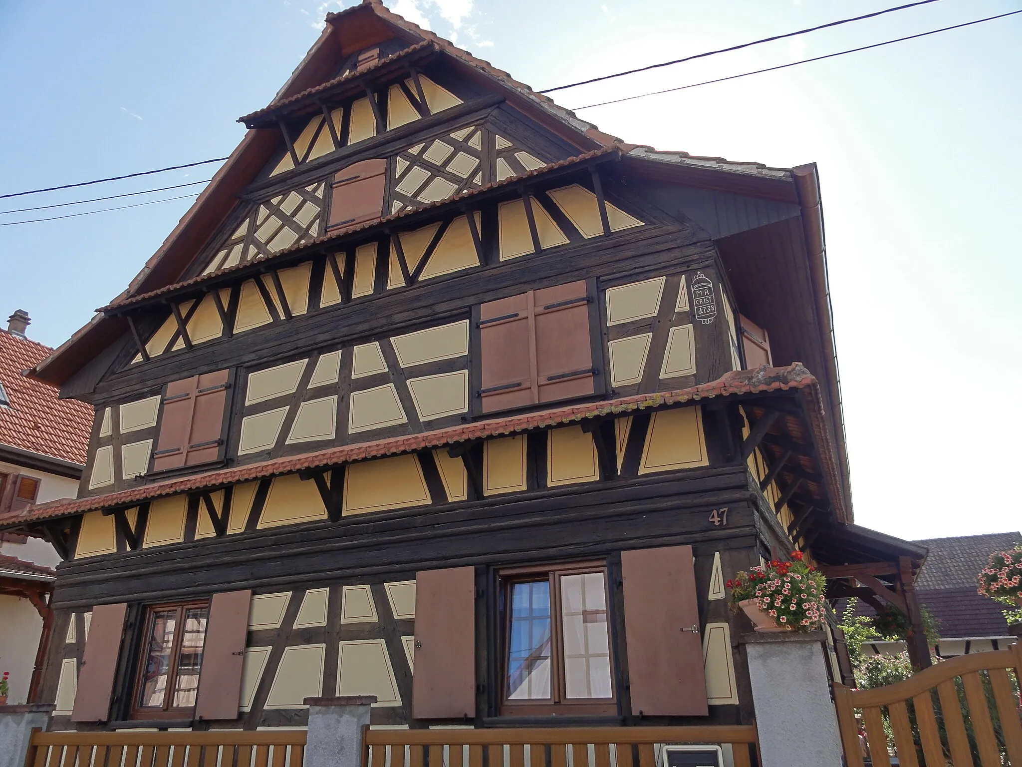 Photo showing: Alsace, Bas-Rhin, Lipsheim, Ferme (XVIIIe), 47 rue du Général-de-Gaulle