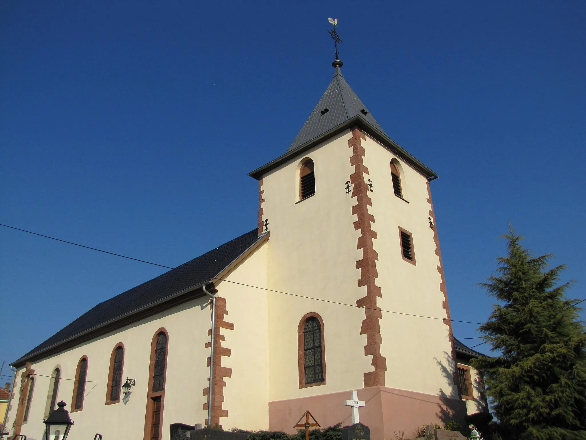 Photo showing: Alsace, Bas-Rhin, Église Saint-Nabor de Lixhausen (IA67009015).
