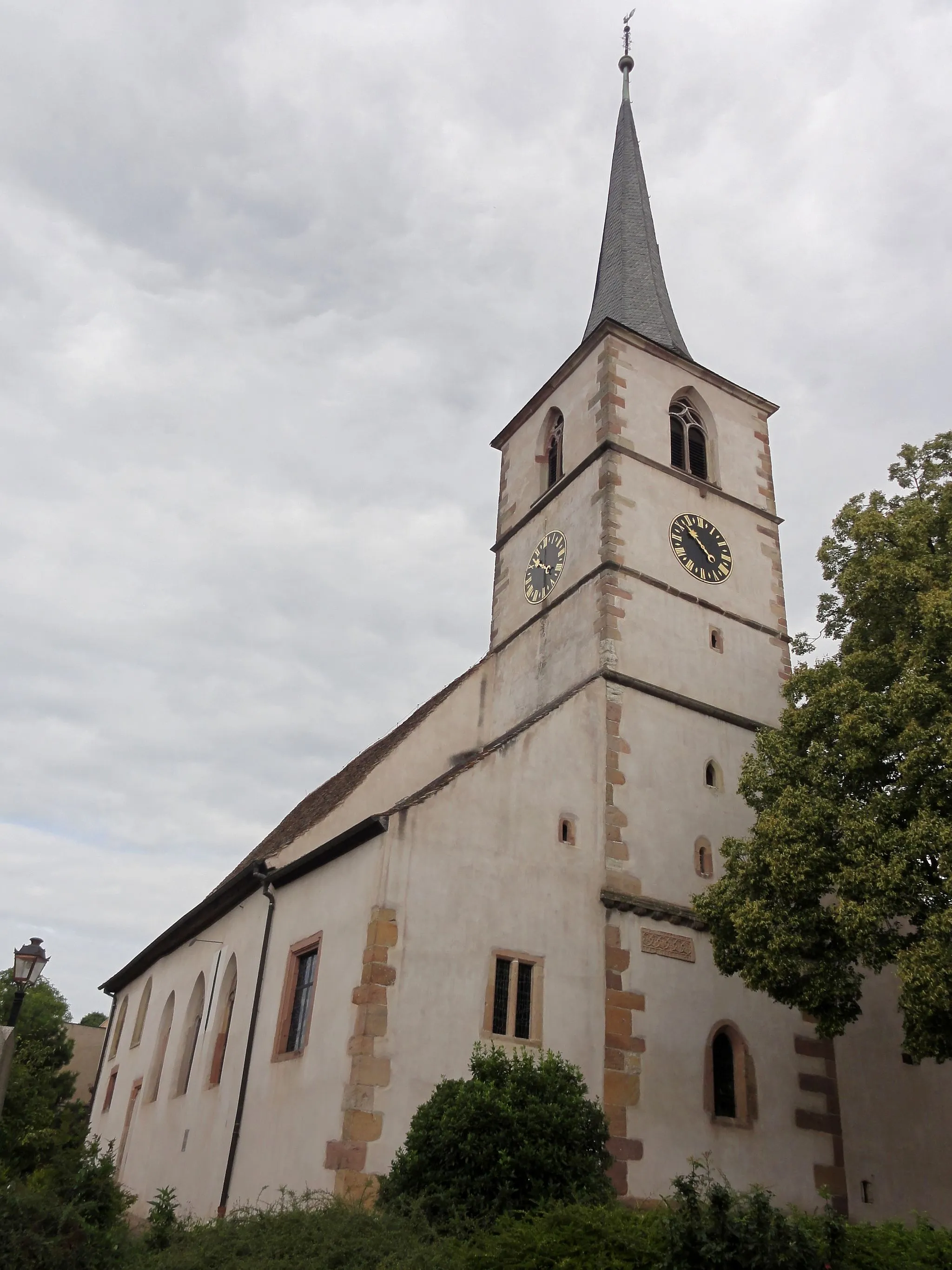 Photo showing: Alsace, Bas-Rhin, Église protestante Saint-Étienne de Mittelbergheim (IA00115378).