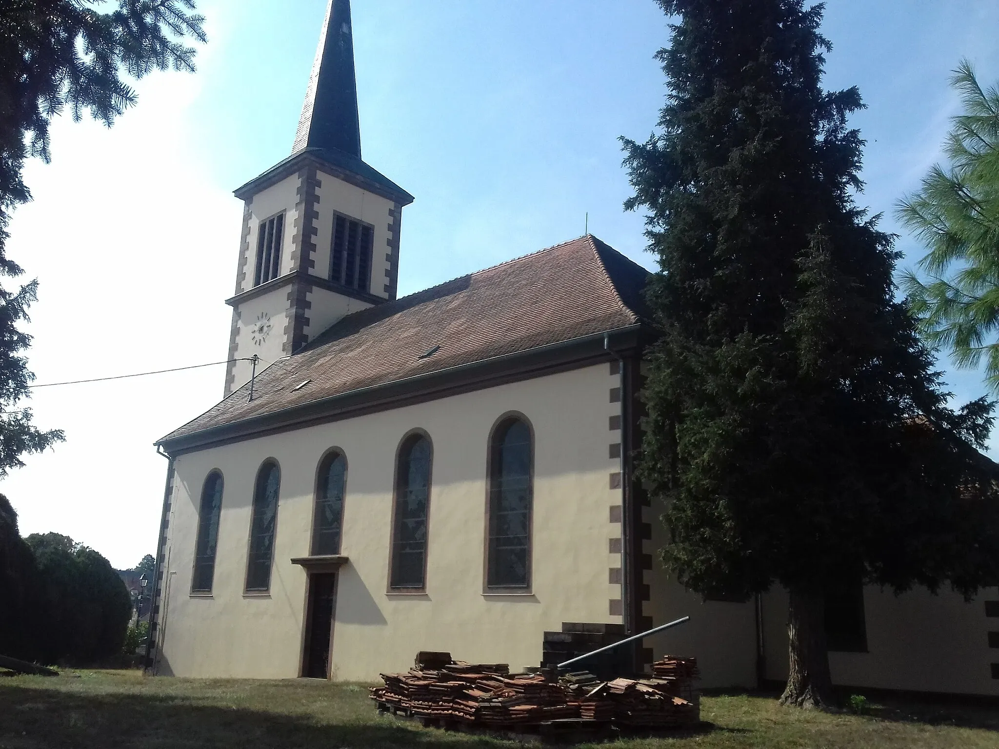 Photo showing: Eglise protestante Saint-Georges de Mietesheim