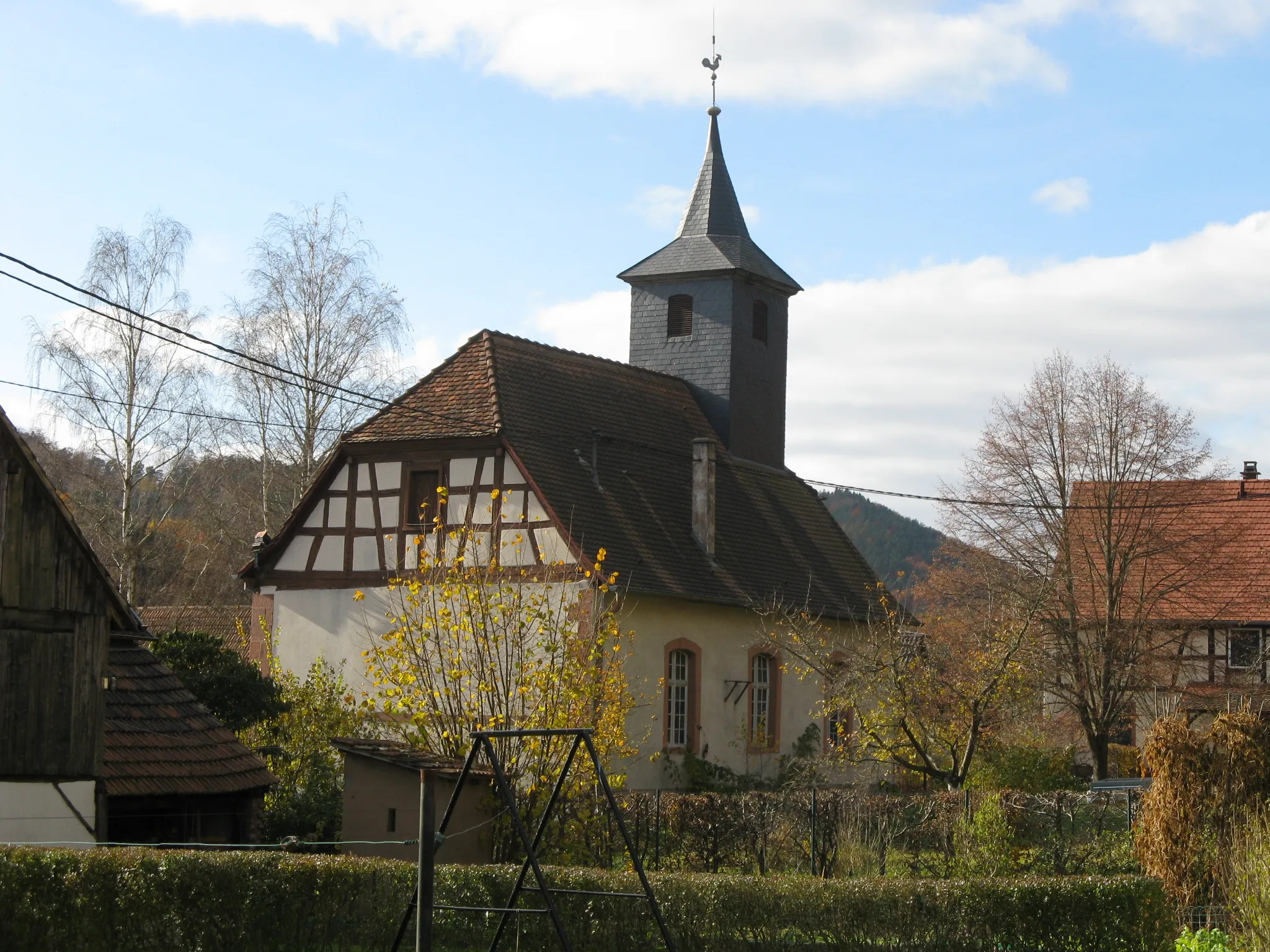 Photo showing: Protestant Church, Obersteinbach, Alsace