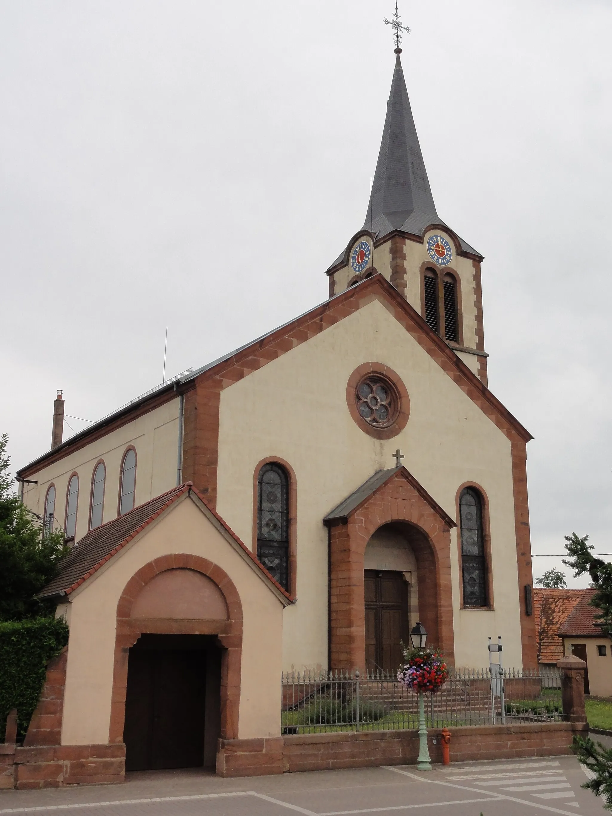 Photo showing: Alsace, Bas-Rhin, Obermodern, Église protestante (PA00135145, IA67010021)