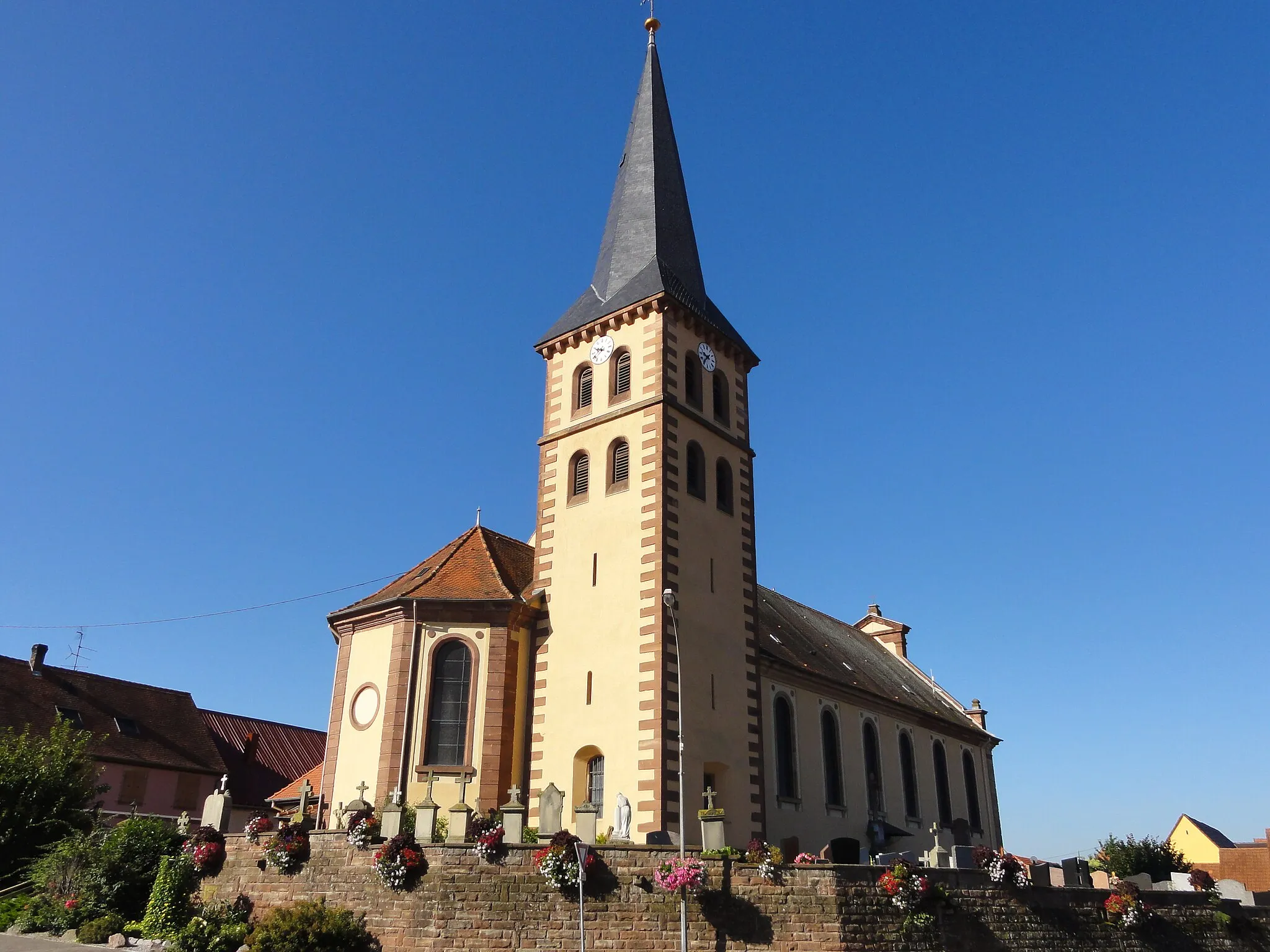 Photo showing: Alsace, Bas-Rhin, Niederschaeffolsheim, Église Saint-Michel (IA00061720).