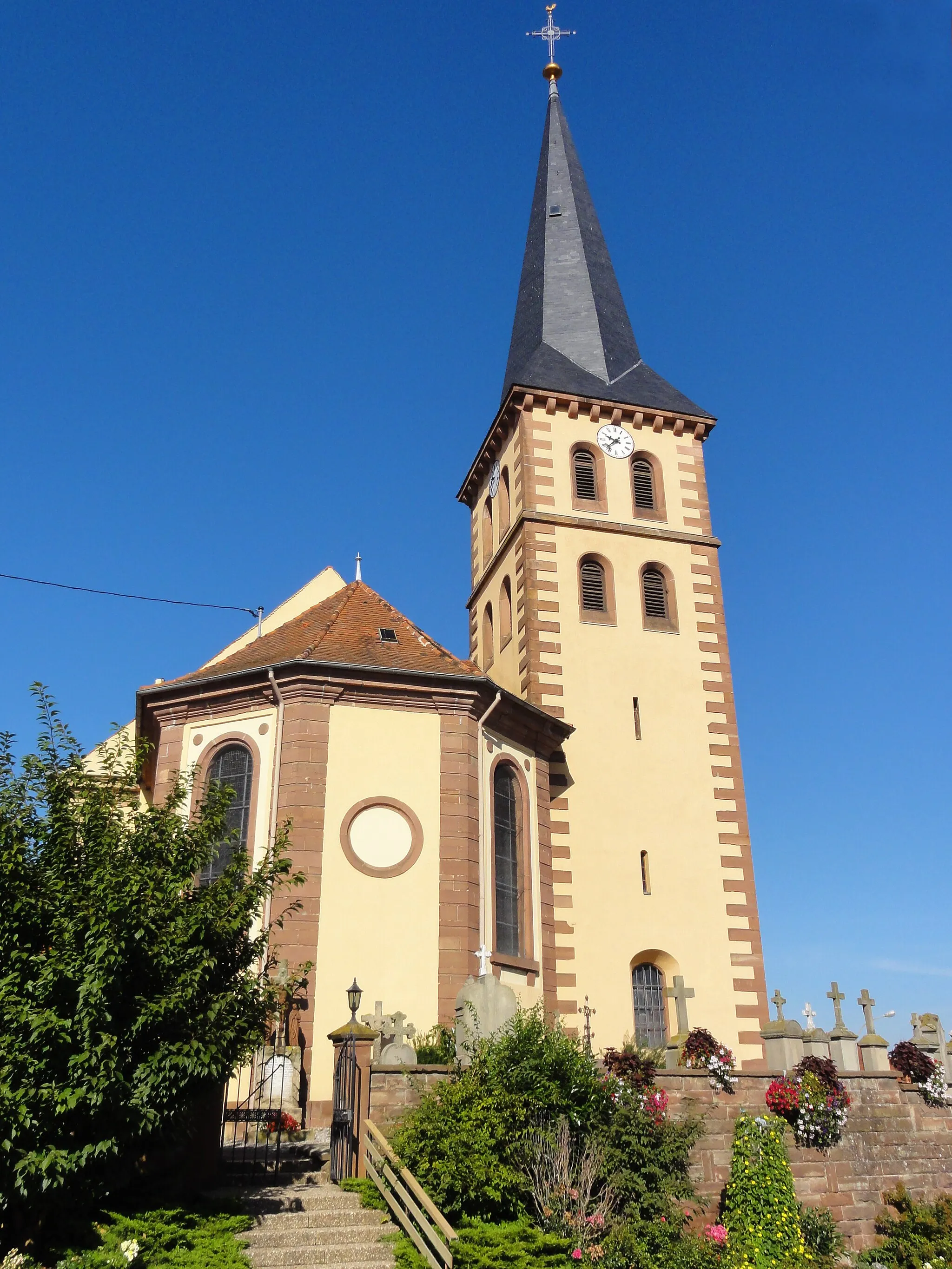 Photo showing: Alsace, Bas-Rhin, Niederschaeffolsheim, Église Saint-Michel (IA00061720).
