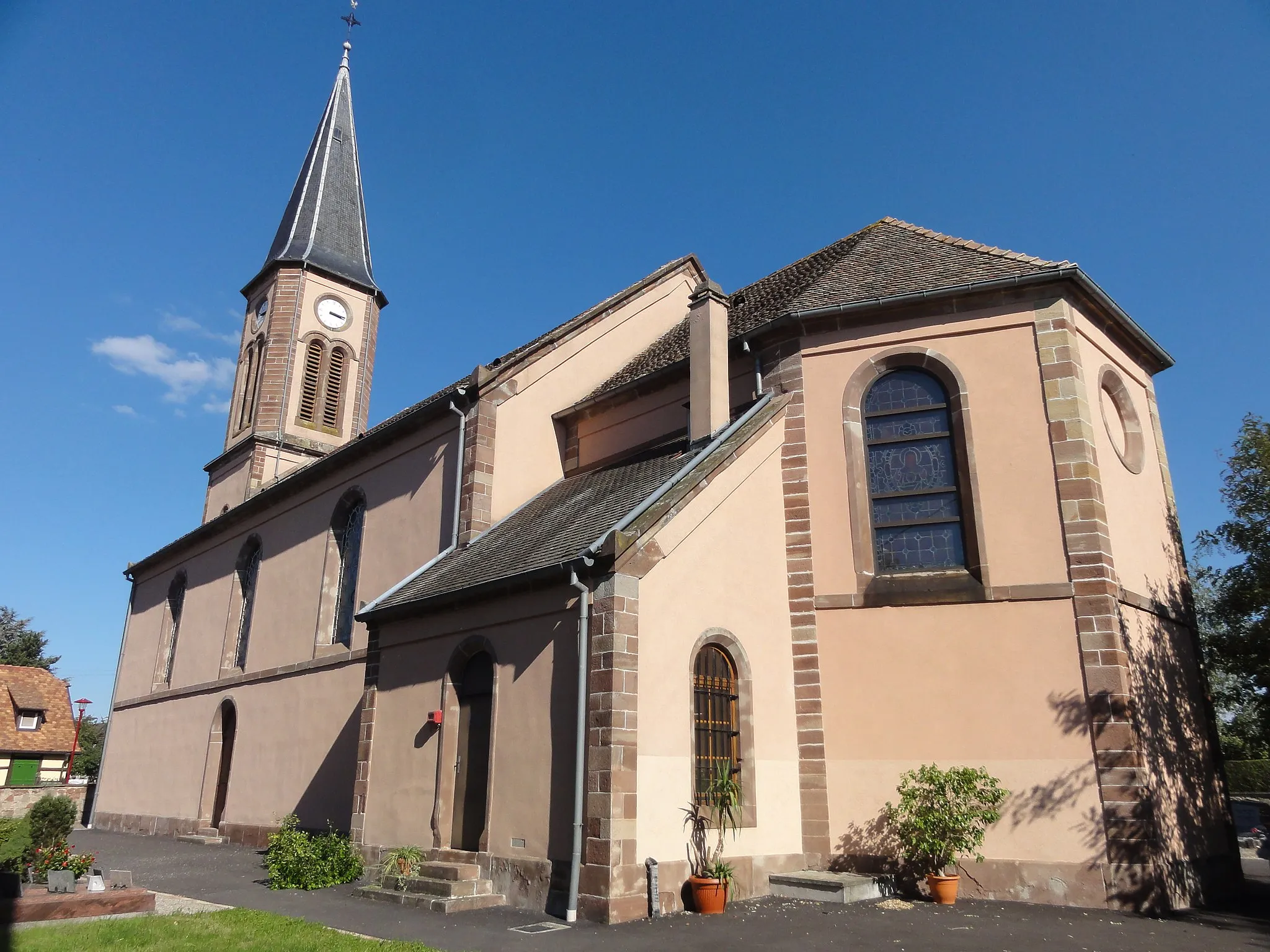 Photo showing: Alsace, Bas-Rhin, Richtolsheim, Église Saint-Arbogast (IA67010643).