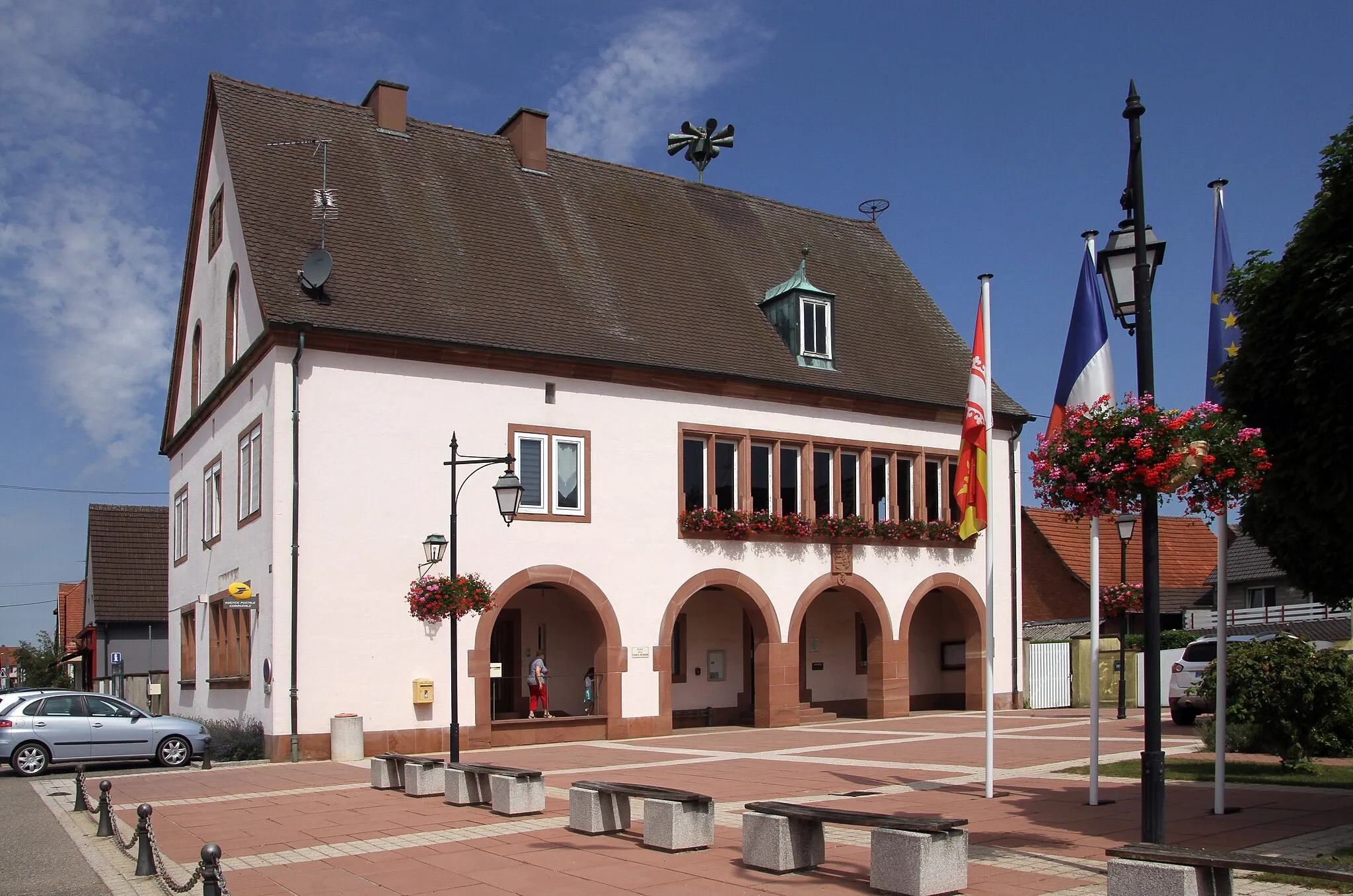 Photo showing: City hall of Rittershoffen.