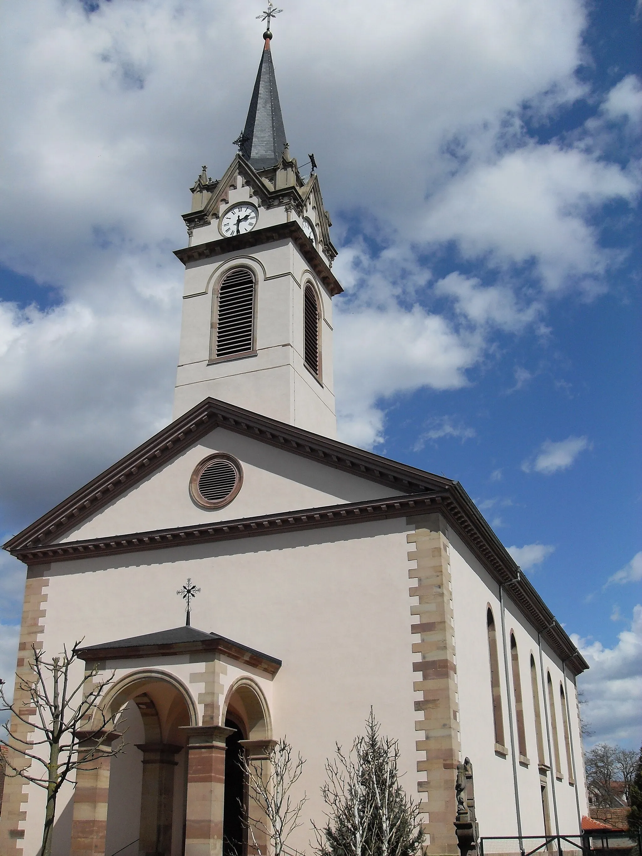 Photo showing: L'église Saint-Jean-Baptiste à Sermersheim