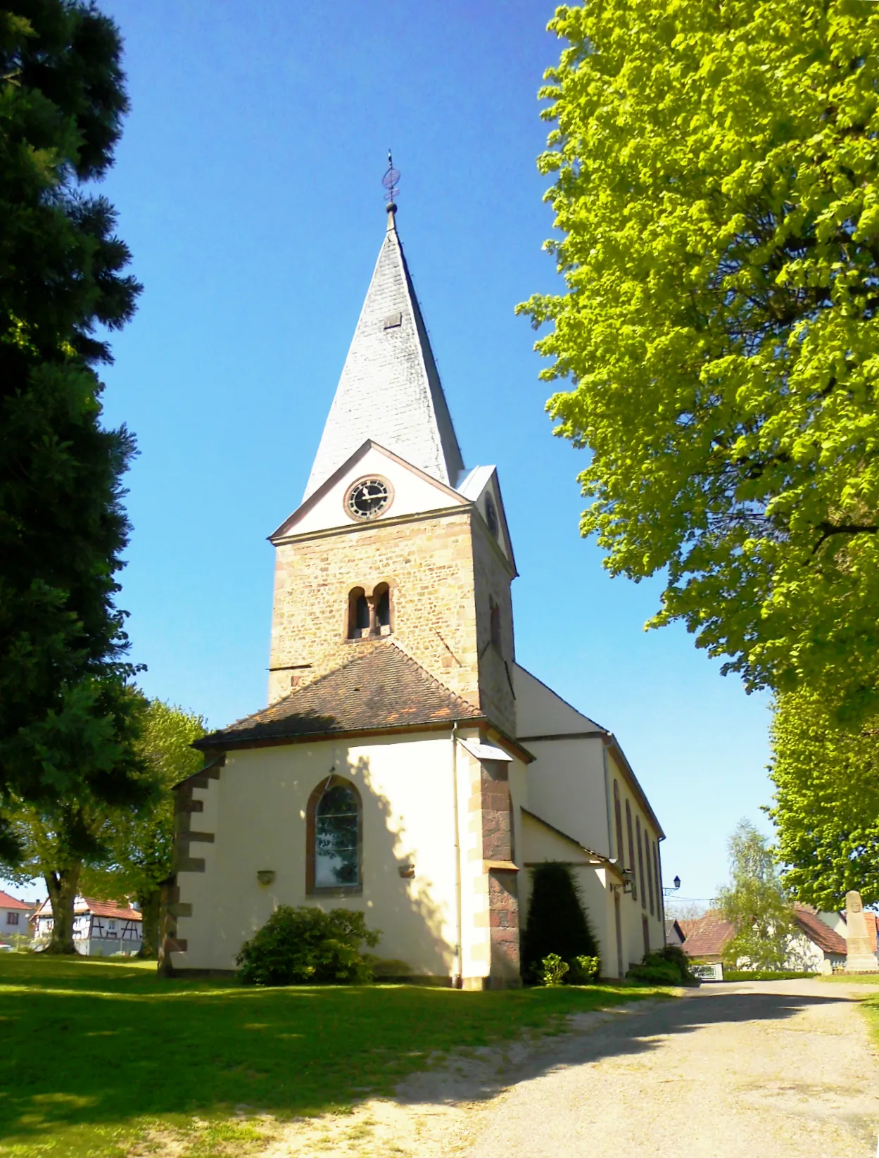 Photo showing: L'église protestante Saint-Laurent de Steinseltz