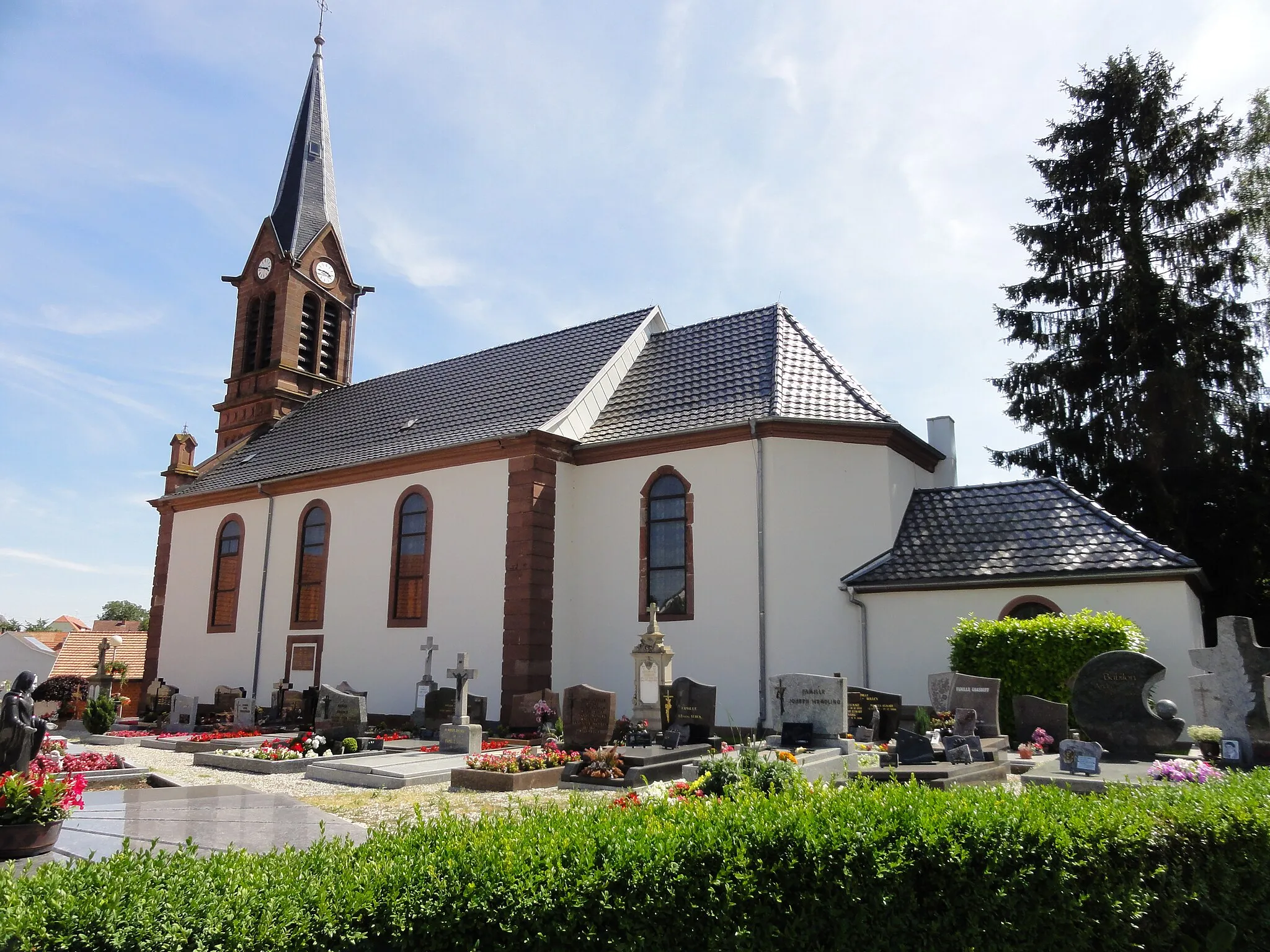 Photo showing: Alsace, Bas-Rhin, Wahlenheim, Église de L'Assomption-de la-Bienheureuse-Vierge-Marie (IA00061806).