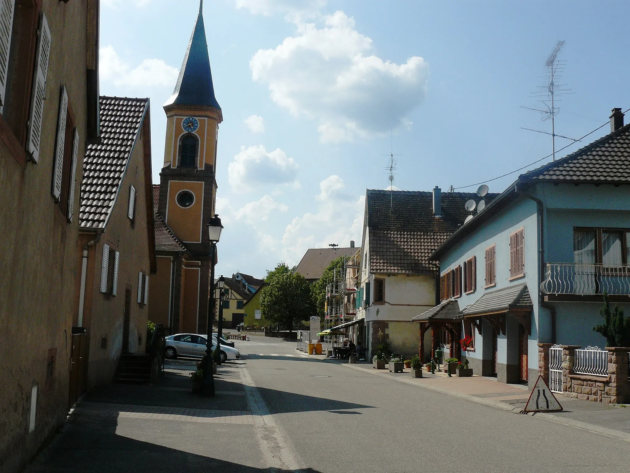 Photo showing: La rue principale à Triembach-au-Val