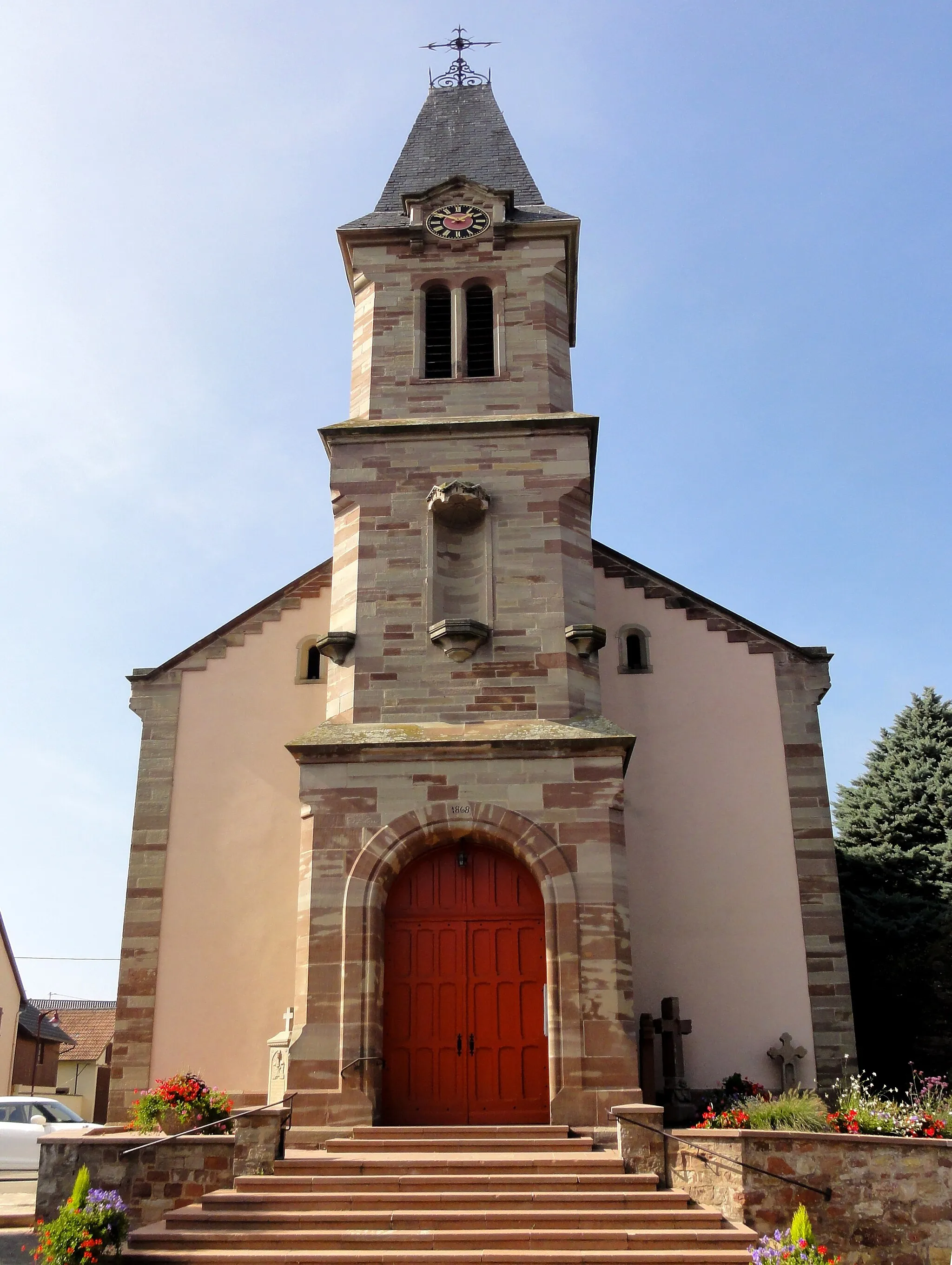 Photo showing: Alsace, Bas-Rhin, Stutzheim, Église Saints-Pierre-et-Paul (IA67000976).