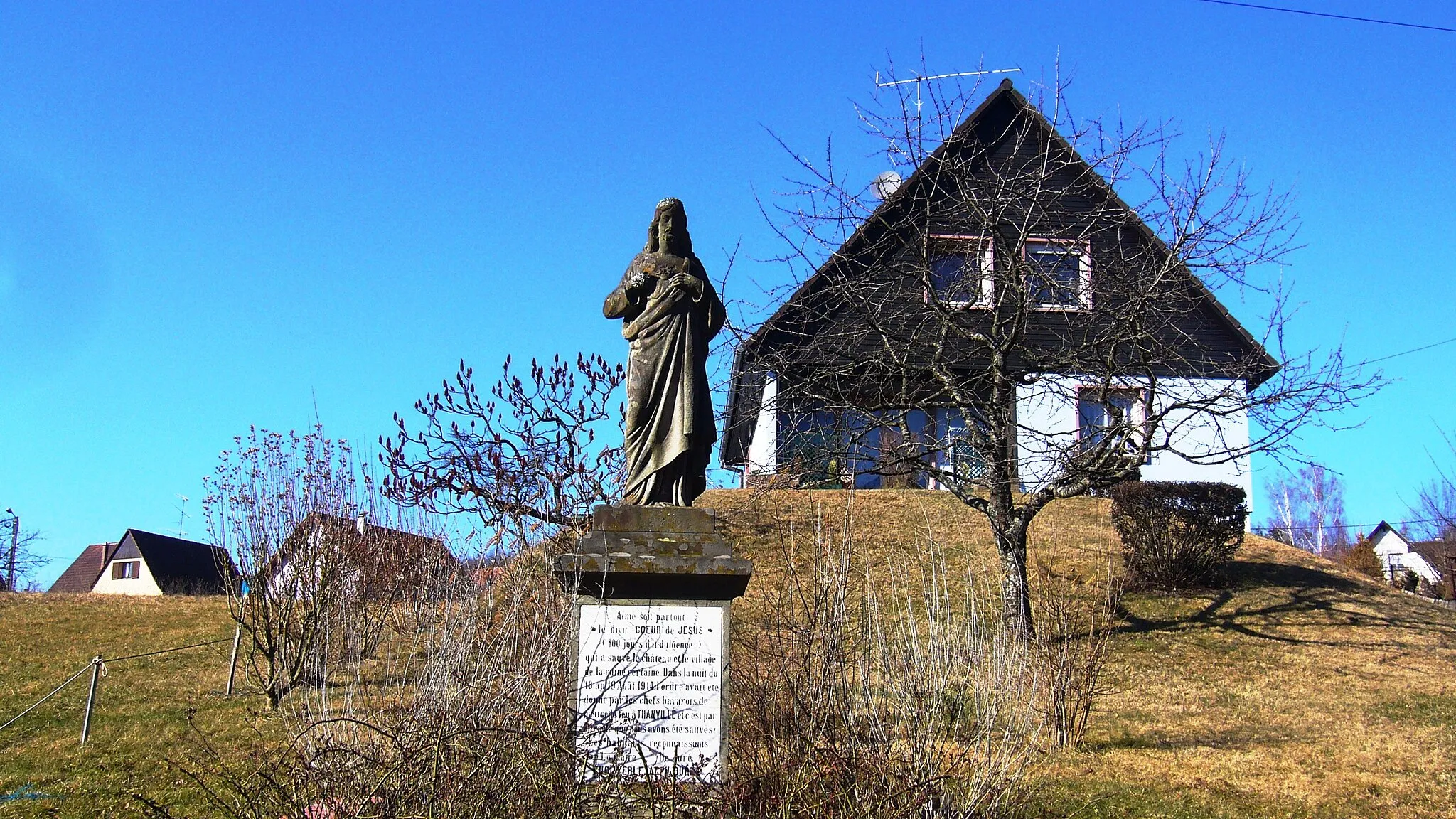 Photo showing: Statue du Sacré Coeur, Thanvillé