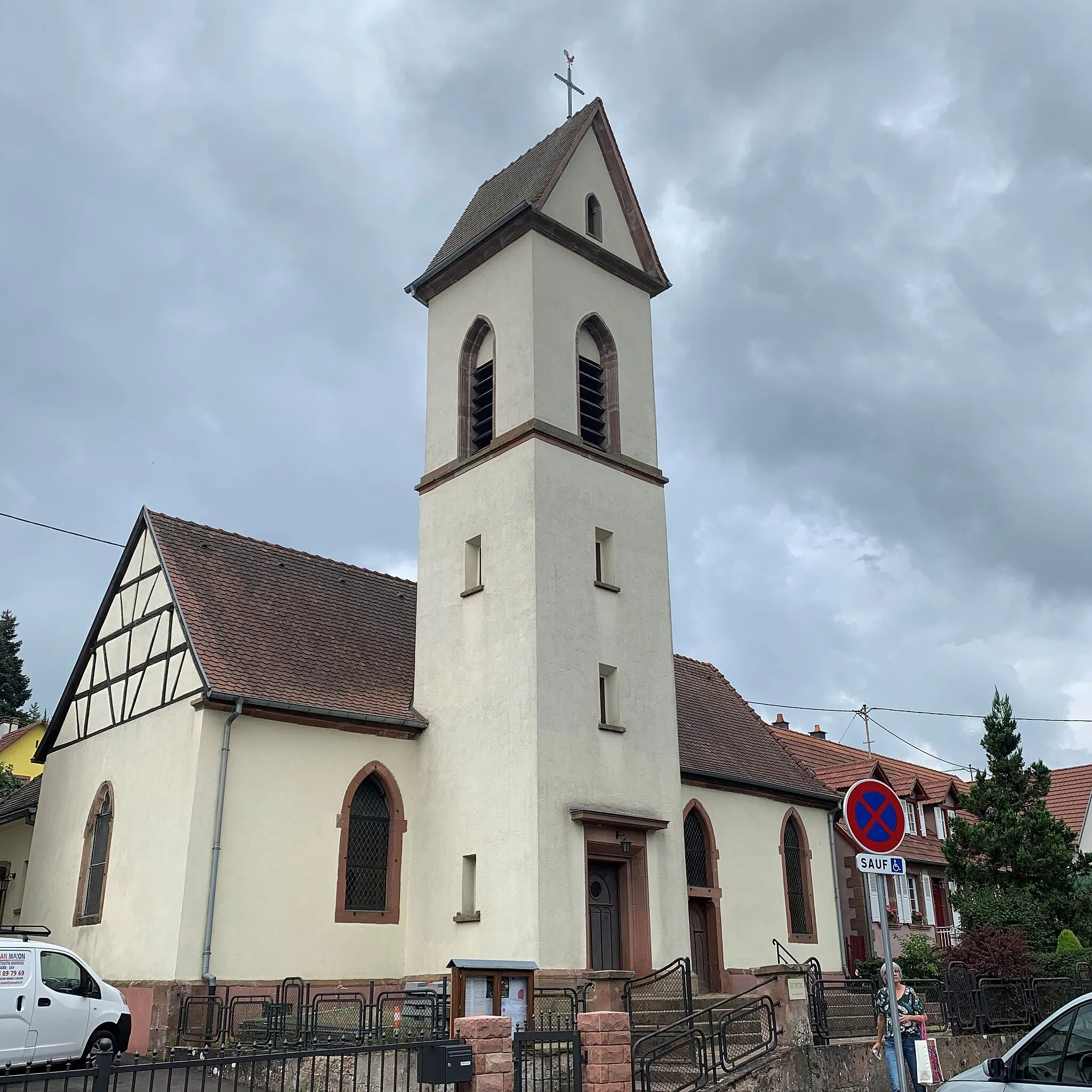 Photo showing: Église protestante de Wingen-sur-Moder dans le Bas-Rhin (France)