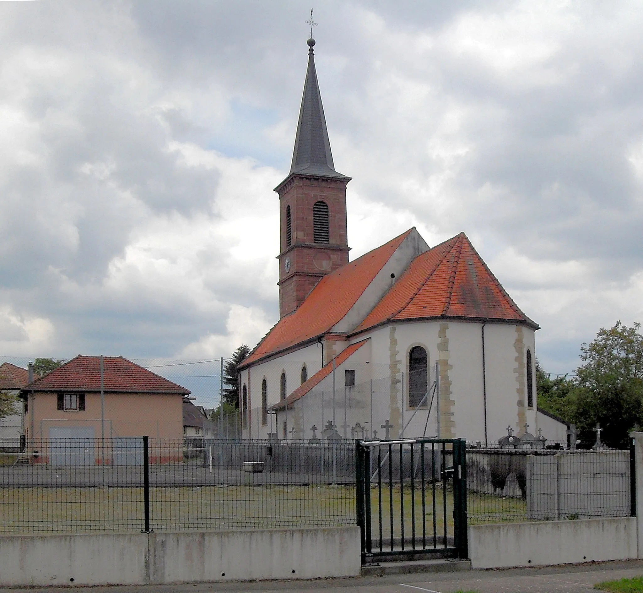 Photo showing: L'église Saint-Sylvestre d'Altenach, côté est