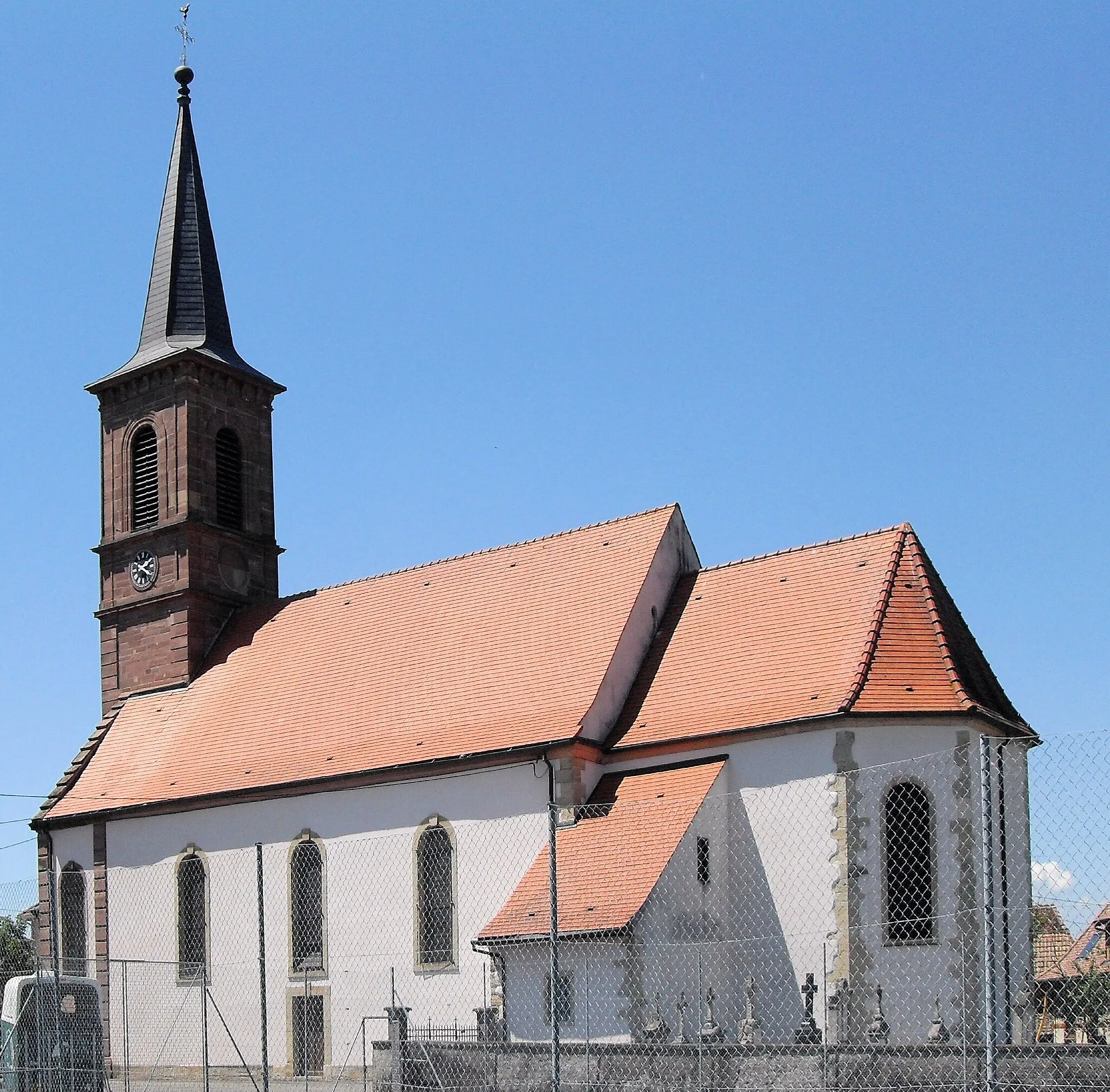 Photo showing: L'église Saint-Sylvestre d'Altenach, côté sud-est