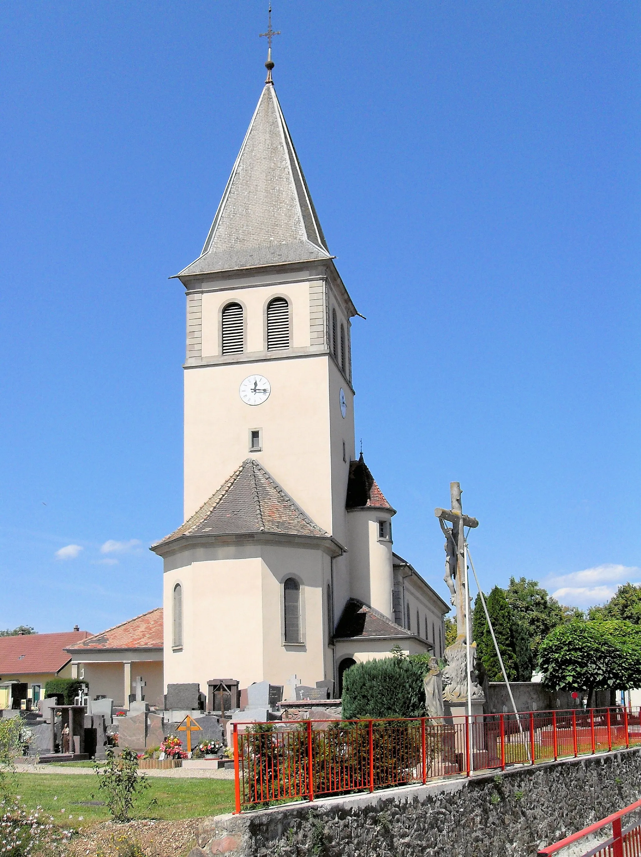 Photo showing: L'église Saint-Barthélemy d'Aspach-le-Haut, côté sud-est