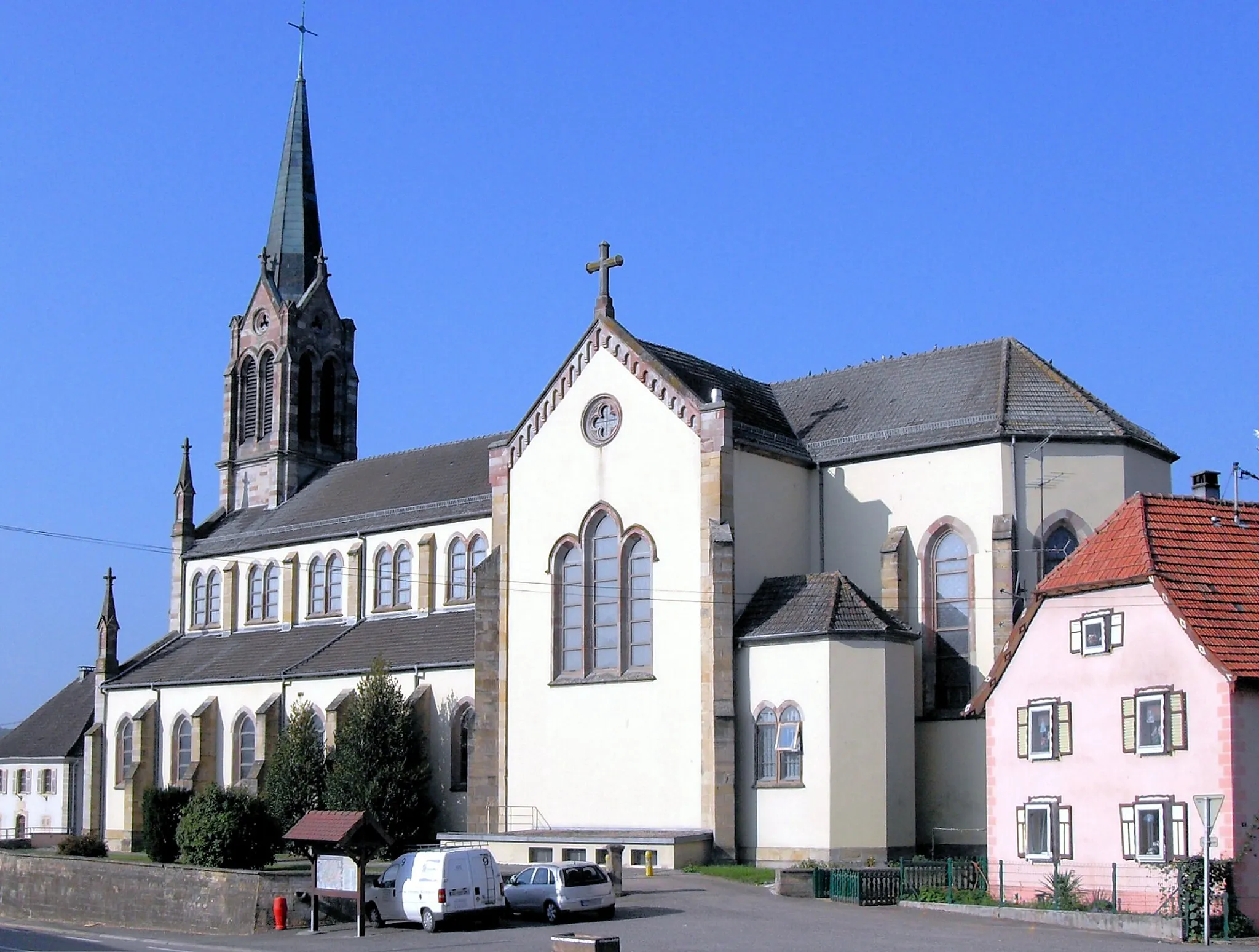 Photo showing: L'église Saint-Jean-l'Evangéliste à Ballersdorf, côté est