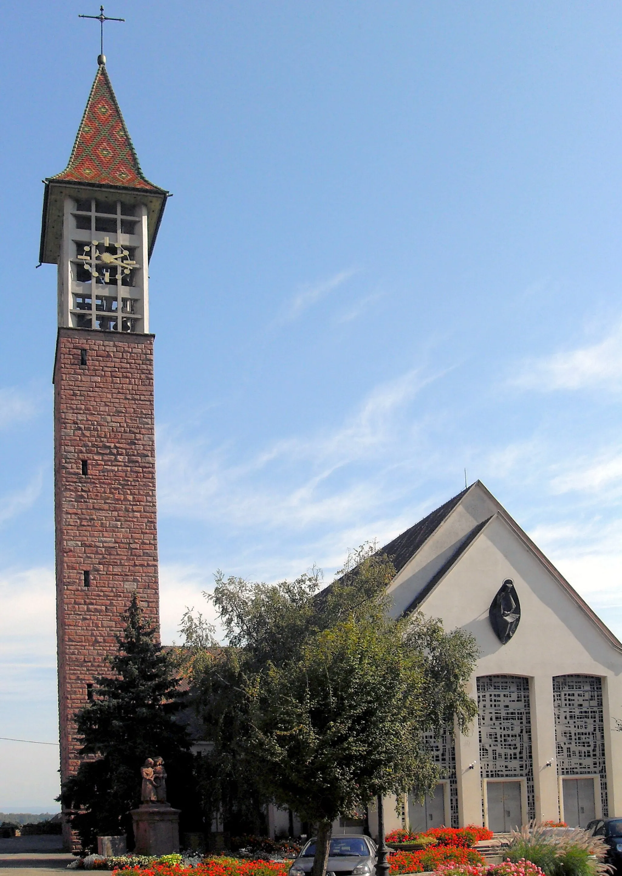 Photo showing: L'église Saint-Pierre-et-Saint-Paul à Bennwihr, côté nord-ouest