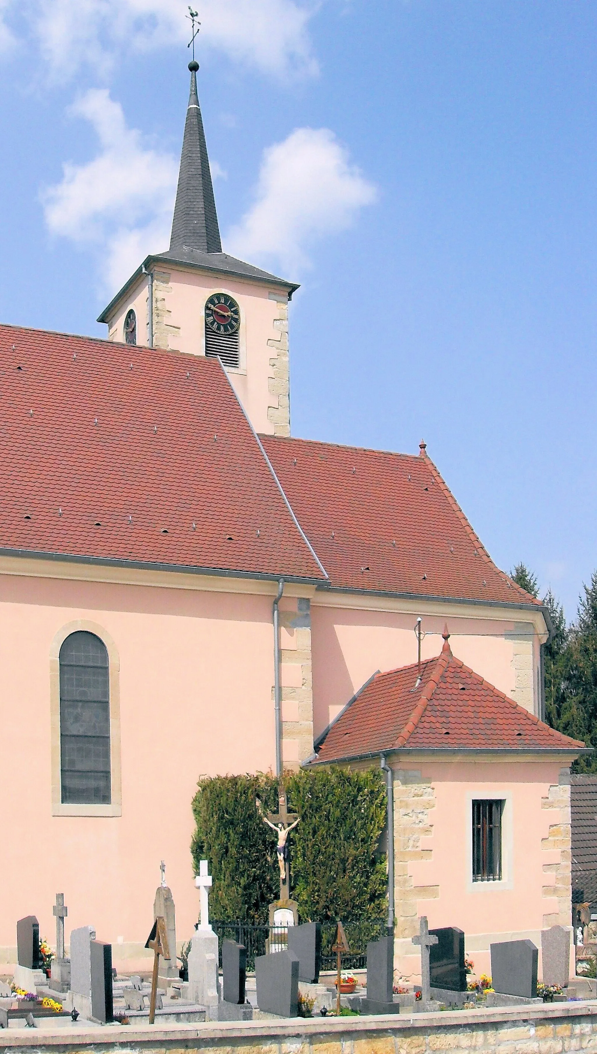 Photo showing: L'église Saint-Imier à Berentzwiller, côté sud-est