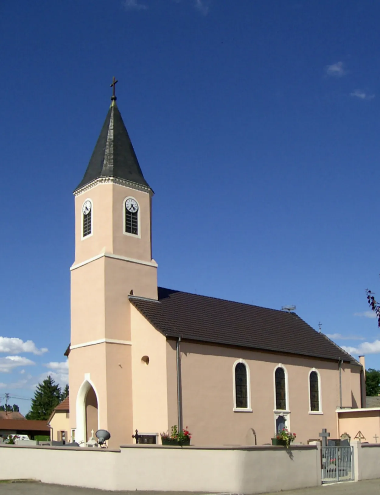 Photo showing: L'église Saint-Wendelin à Chalampé
