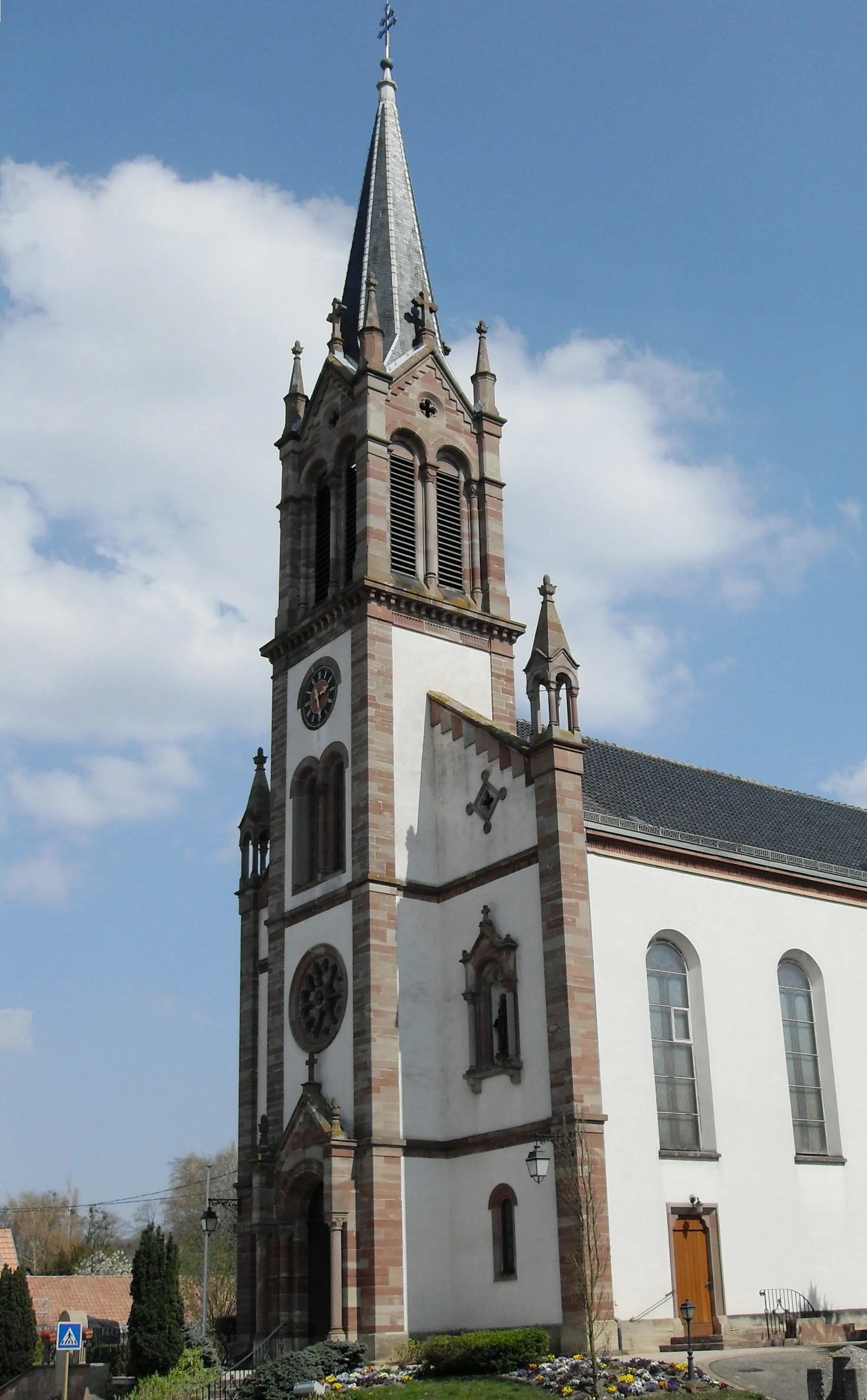 Photo showing: L'église Saint-Nicolas à Dietwiller, côté sud-ouest