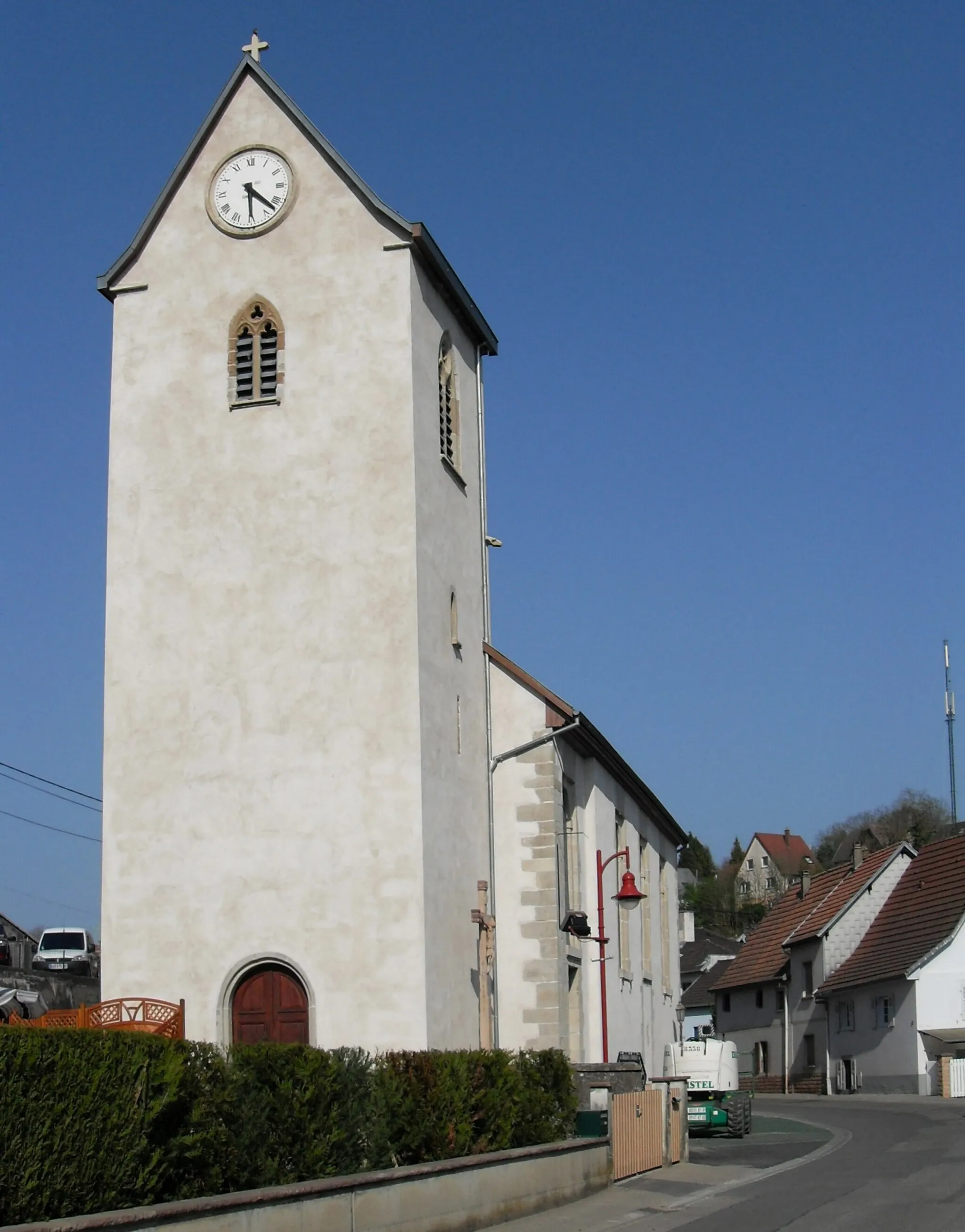 Photo showing: L'église Saint-Sébastien à Flaxlanden, côté ouest