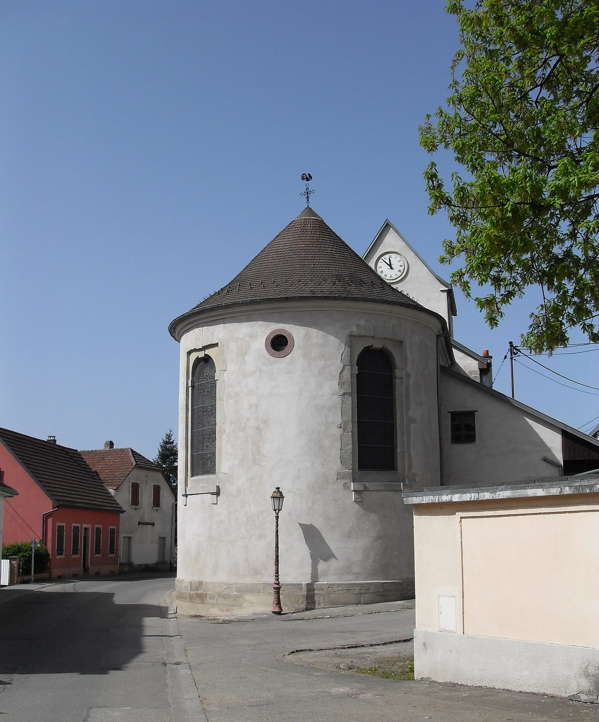 Photo showing: L'église Saint-Sébastien à Flaxlanden, côté est