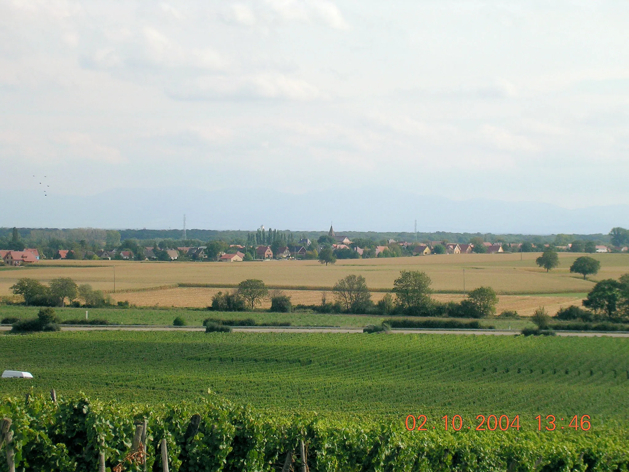Photo showing: Gundolsheim depuis le Bollenberg.