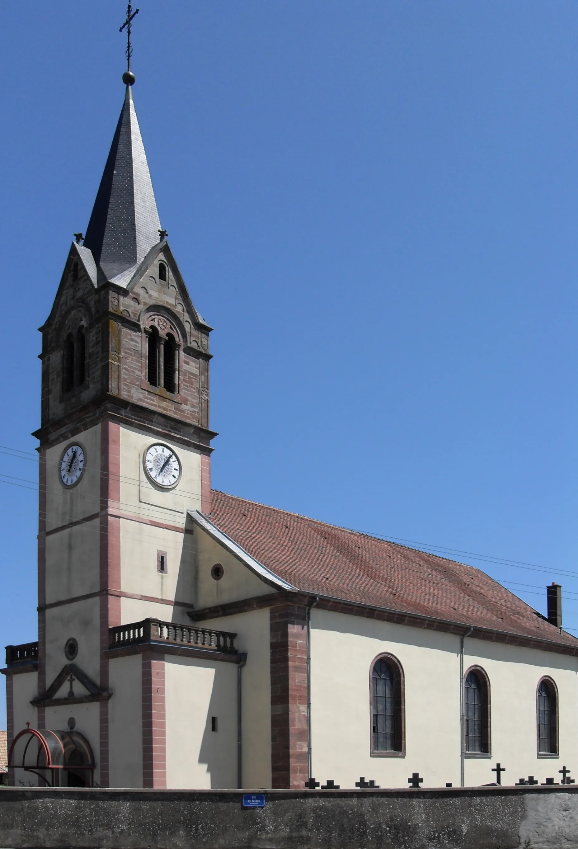Photo showing: L'église Saint-Maurice à Guewenheim, côté sud-ouest