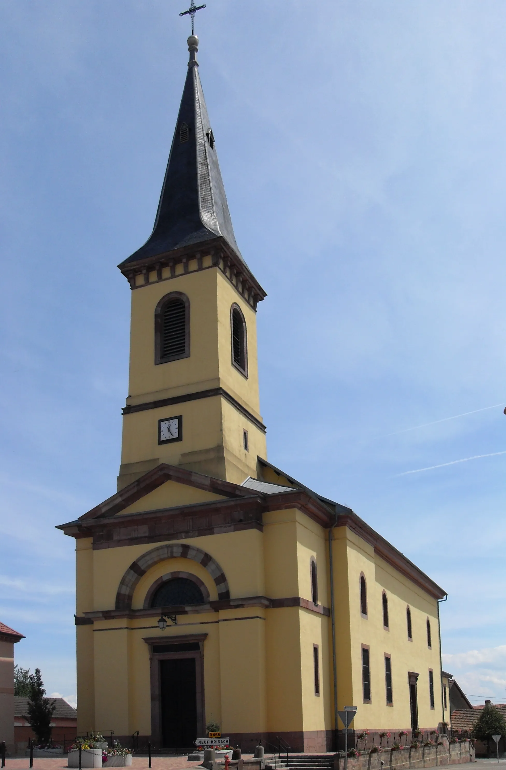Photo showing: L'église Saint-Jacques-le-Majeur à Heiteren, côté ouest
