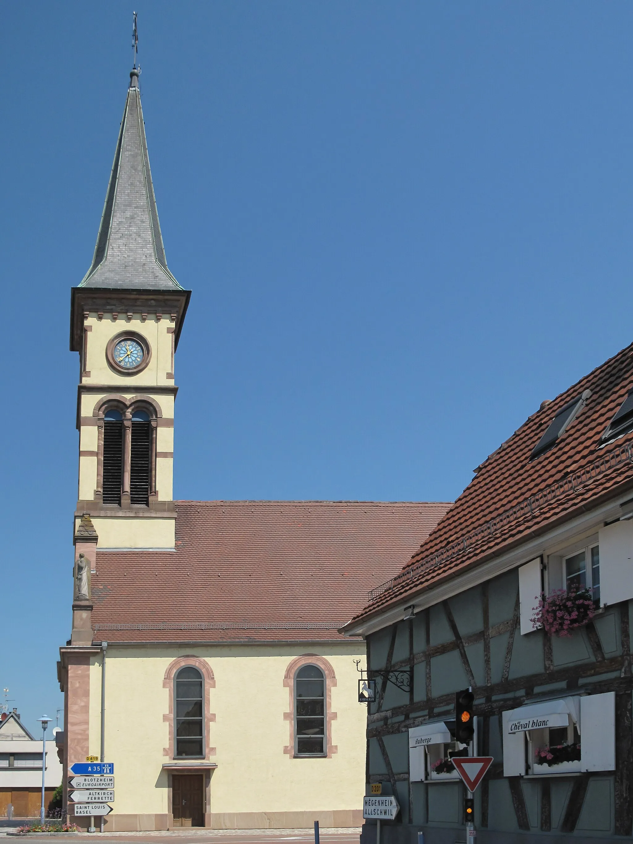 Photo showing: Hésingue, churxch: l'église Saint-Laurent