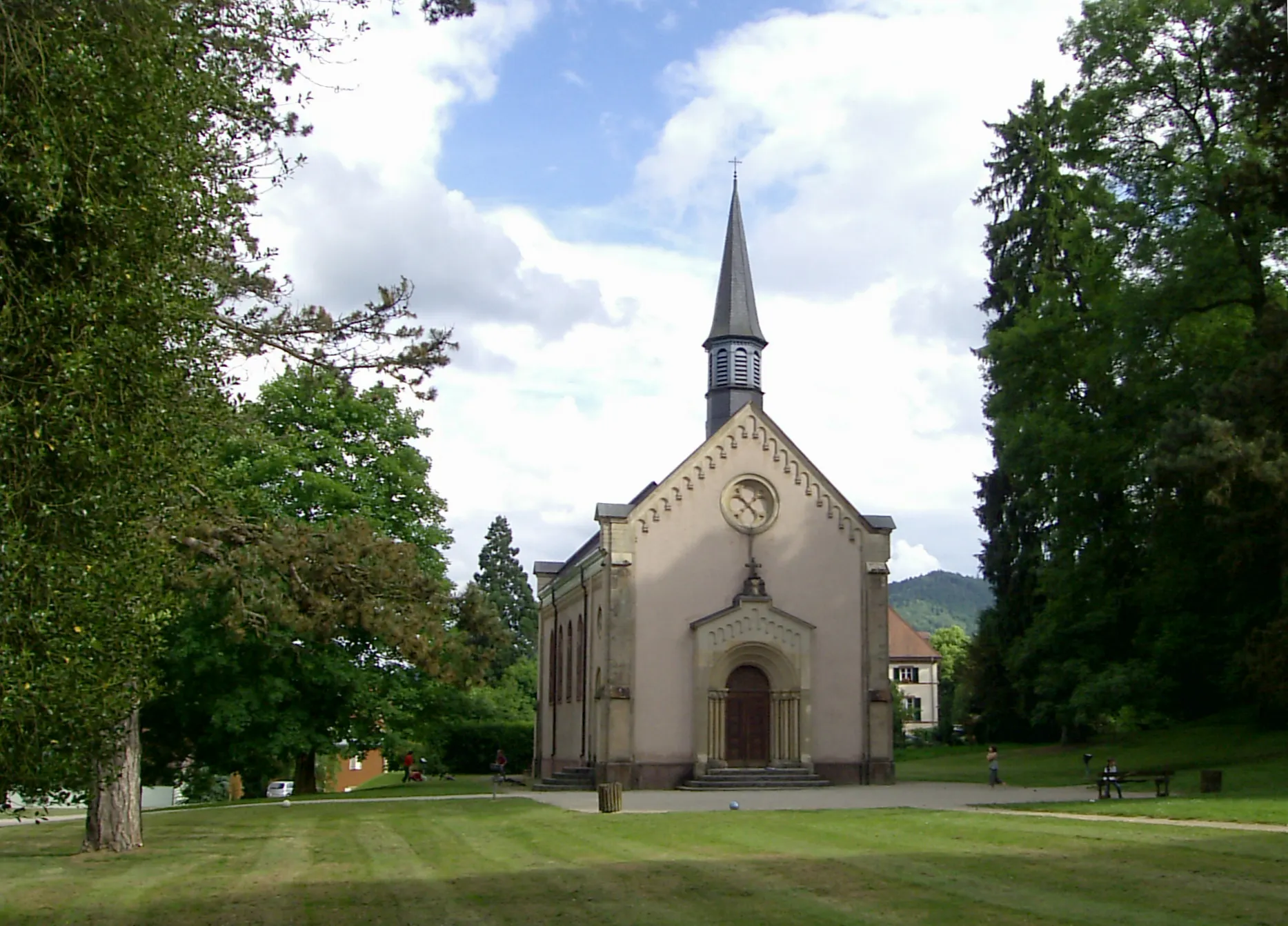 Photo showing: L'ancienne église des Protestants à Wesserling (Le temple)