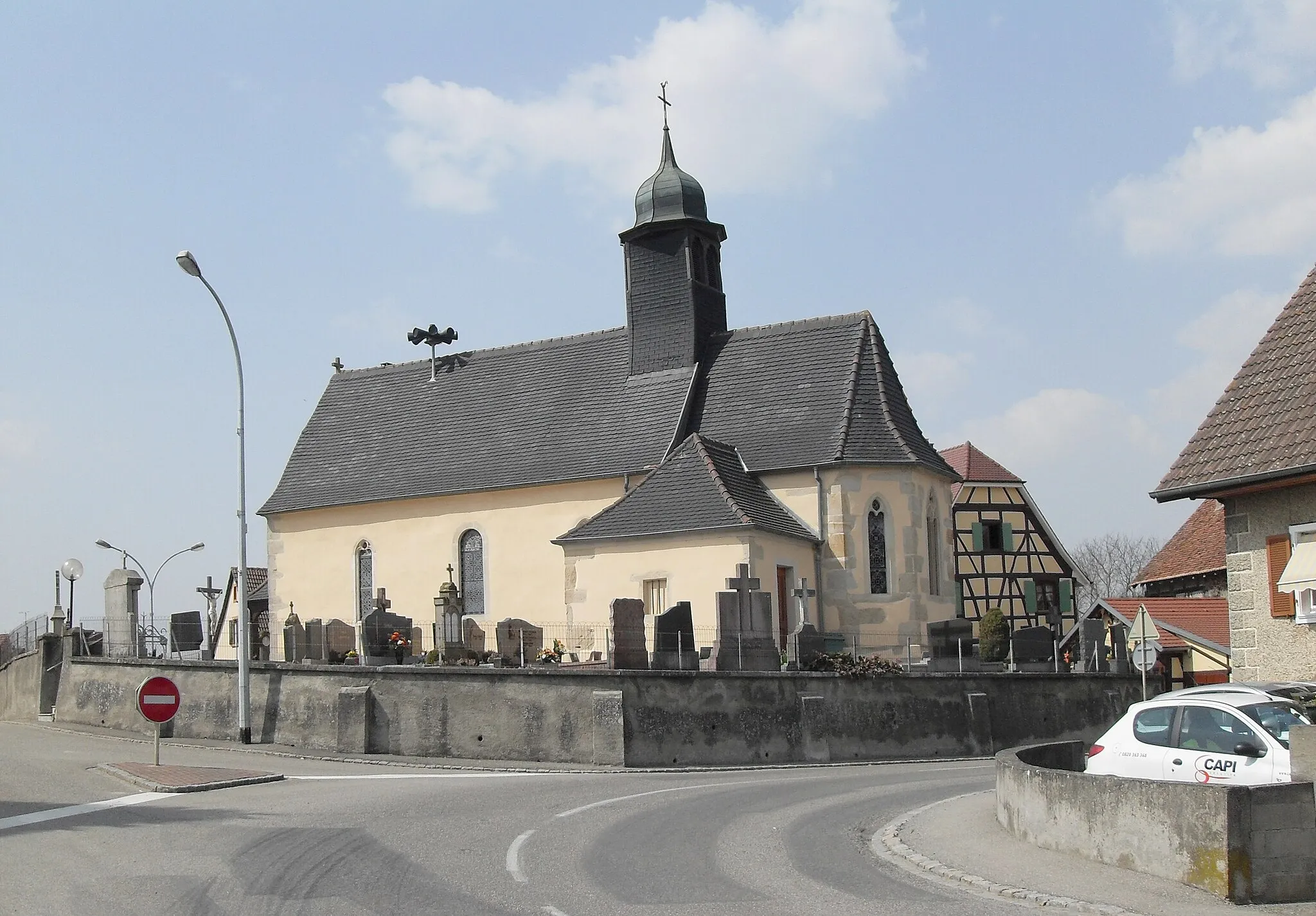 Photo showing: L'église Saint-Jacques-le-Majeur à Knœringue, côté sud-est