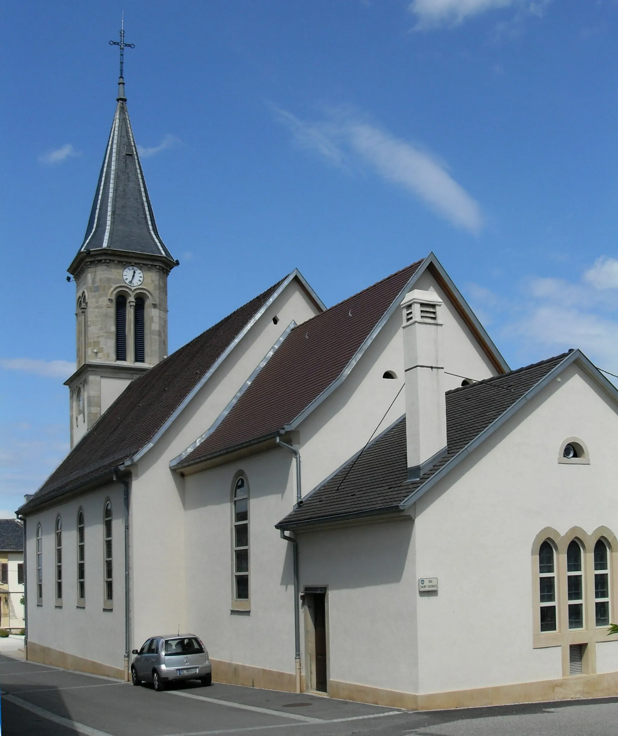 Photo showing: L'église Saint-Georges à Muespach-le-Haut, côté sud-est
