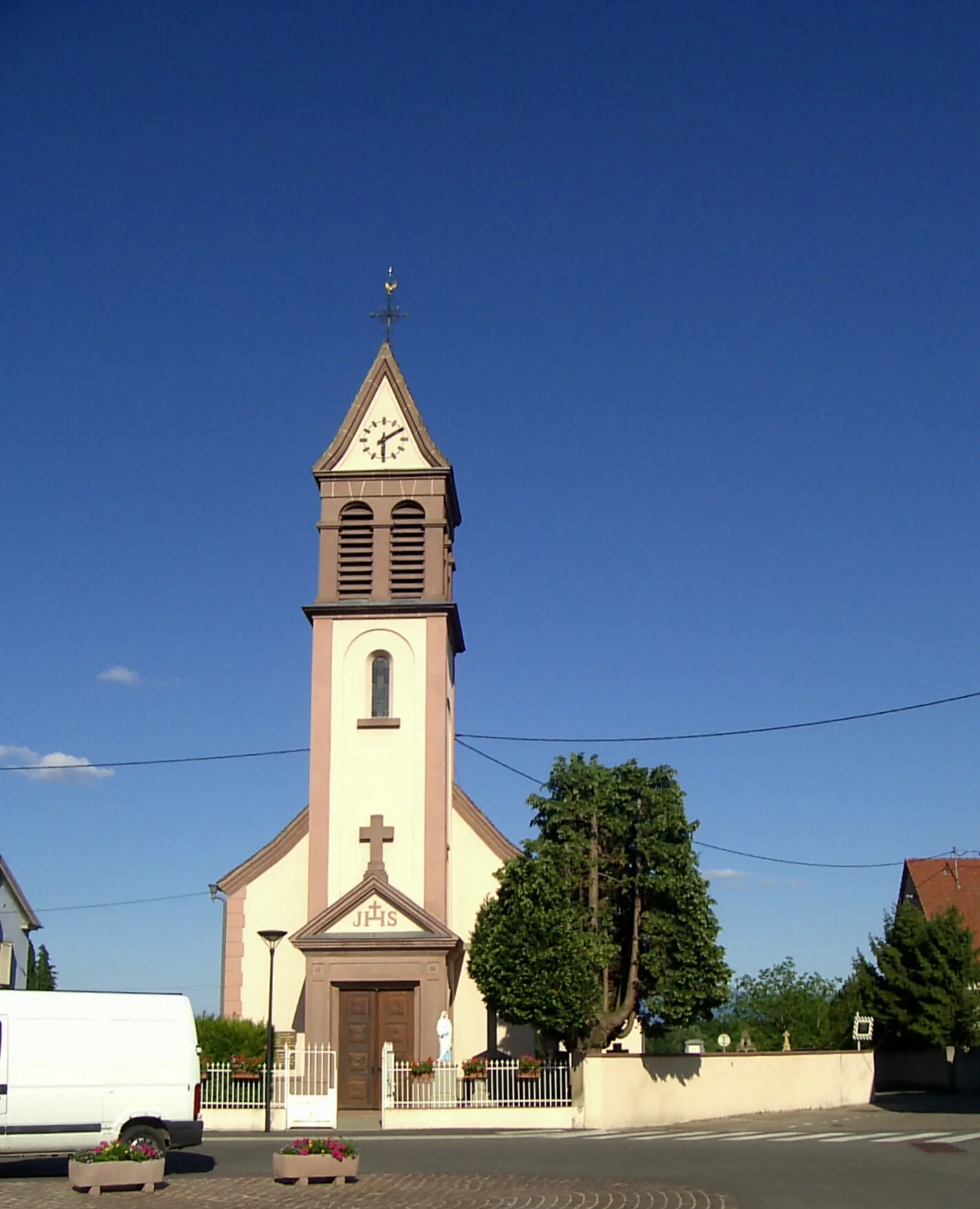 Photo showing: L'église Saint-Étienne à Nambsheim, côté ouest