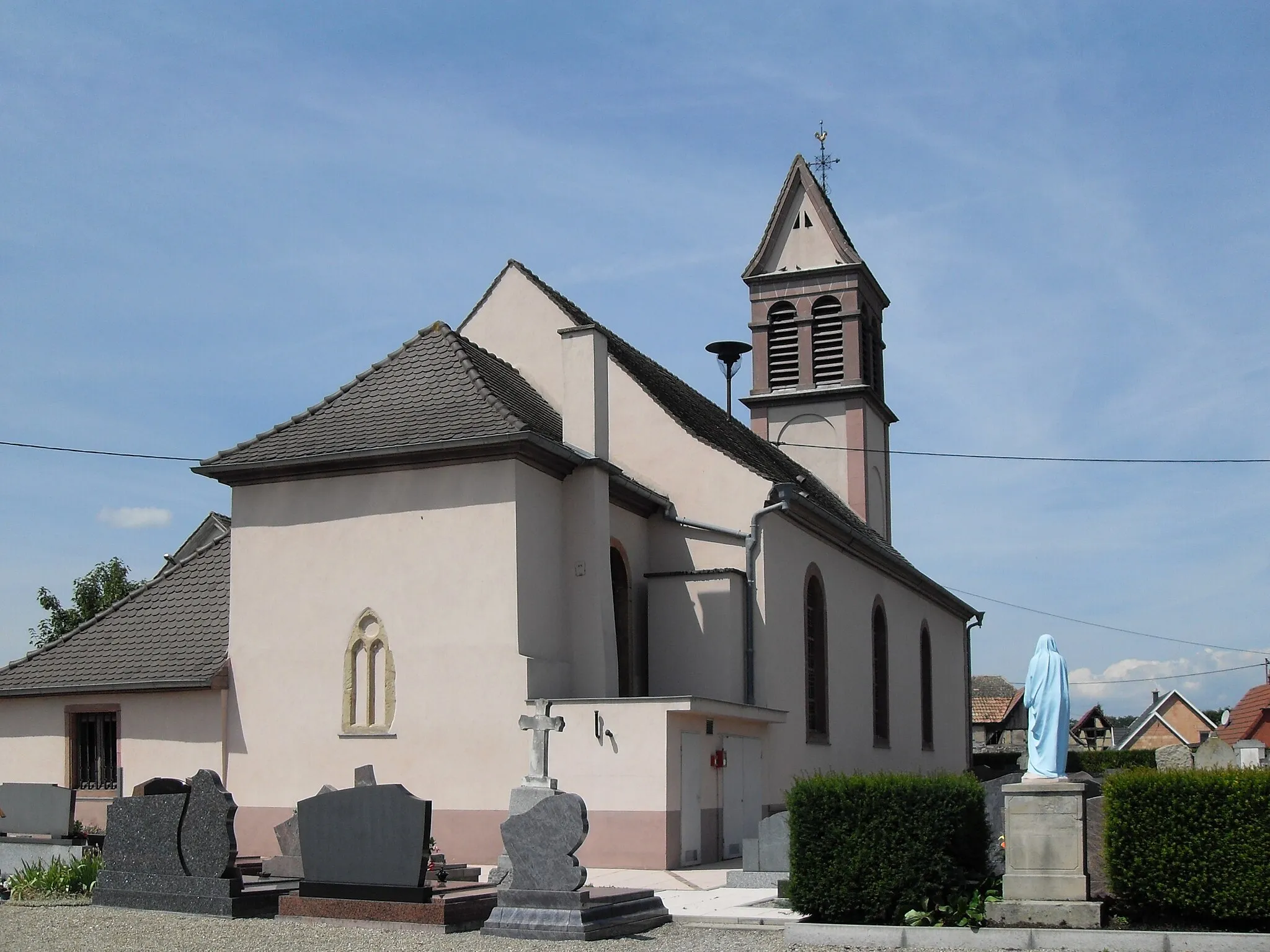 Photo showing: L'église Saint-Étienne à Nambsheim, côté nord-est