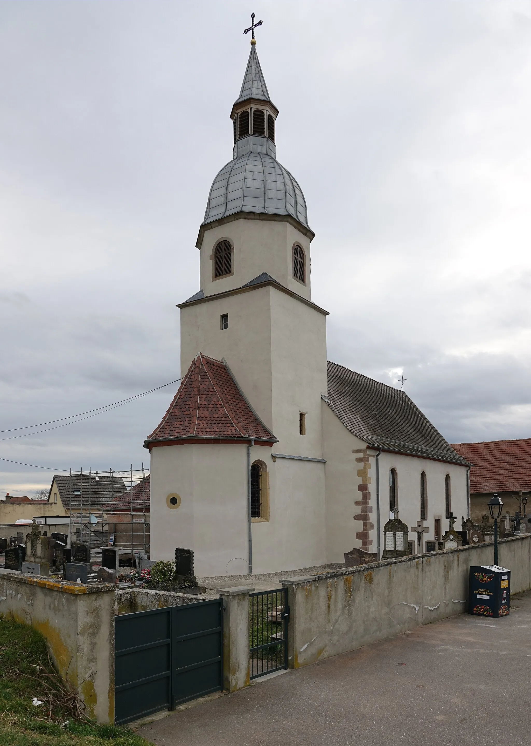 Photo showing: St. Agatha Church in Niederentzen (Haut-Rhin, France).