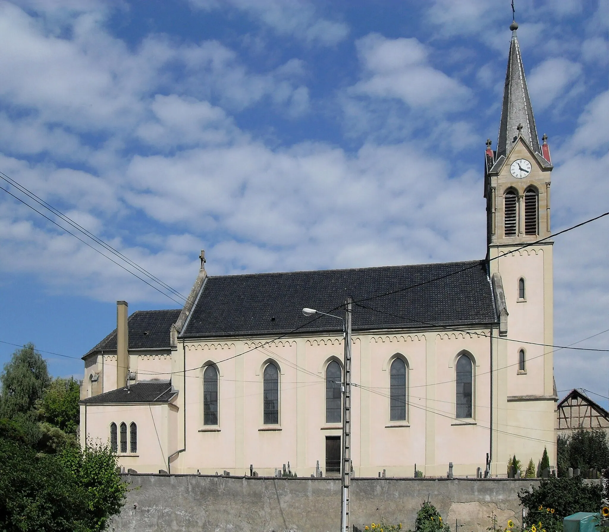 Photo showing: L'église Saint-Maurice à Ranspach-le-Bas, côté sud-est