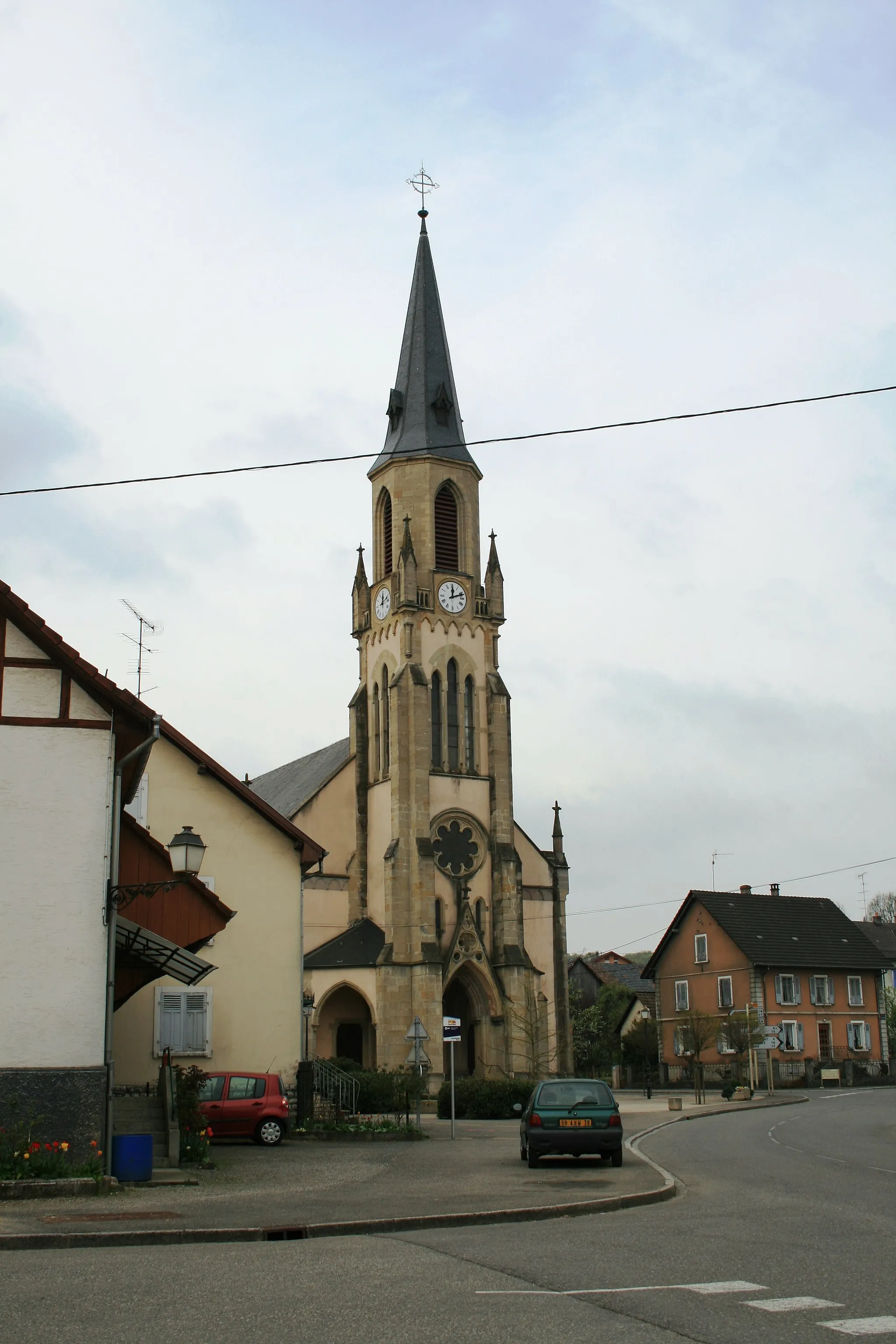 Photo showing: Die Kirche Saint-Géréon in Pfetterhouse, Elsass
