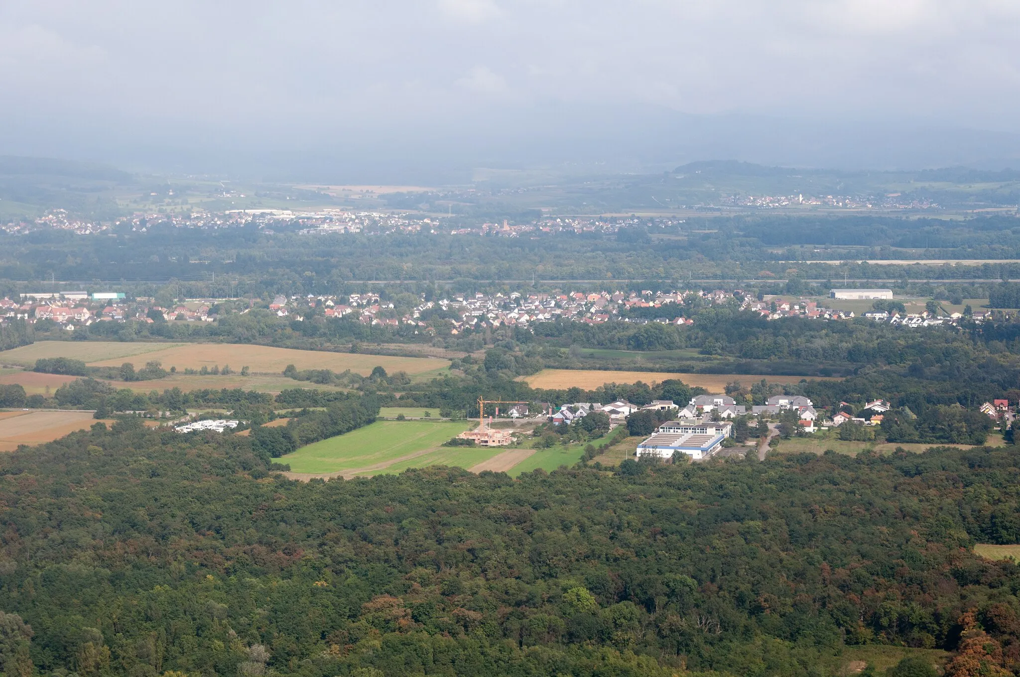 Photo showing: France, view across the French-German border after take-off in Basle-Mulhouse