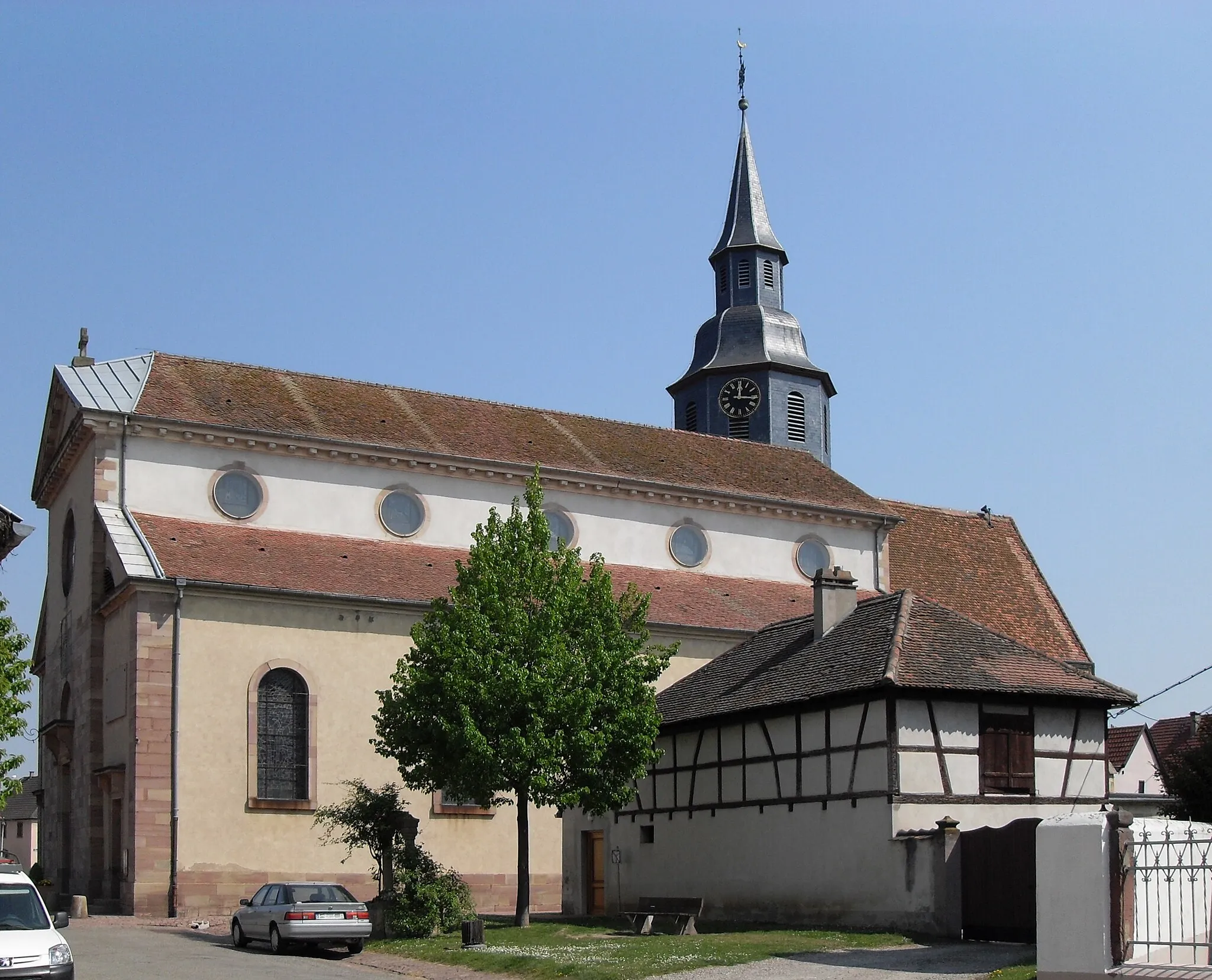 Photo showing: L'église Saint-Barthélemy à Saint-Croix-en-Plaine, côté sud