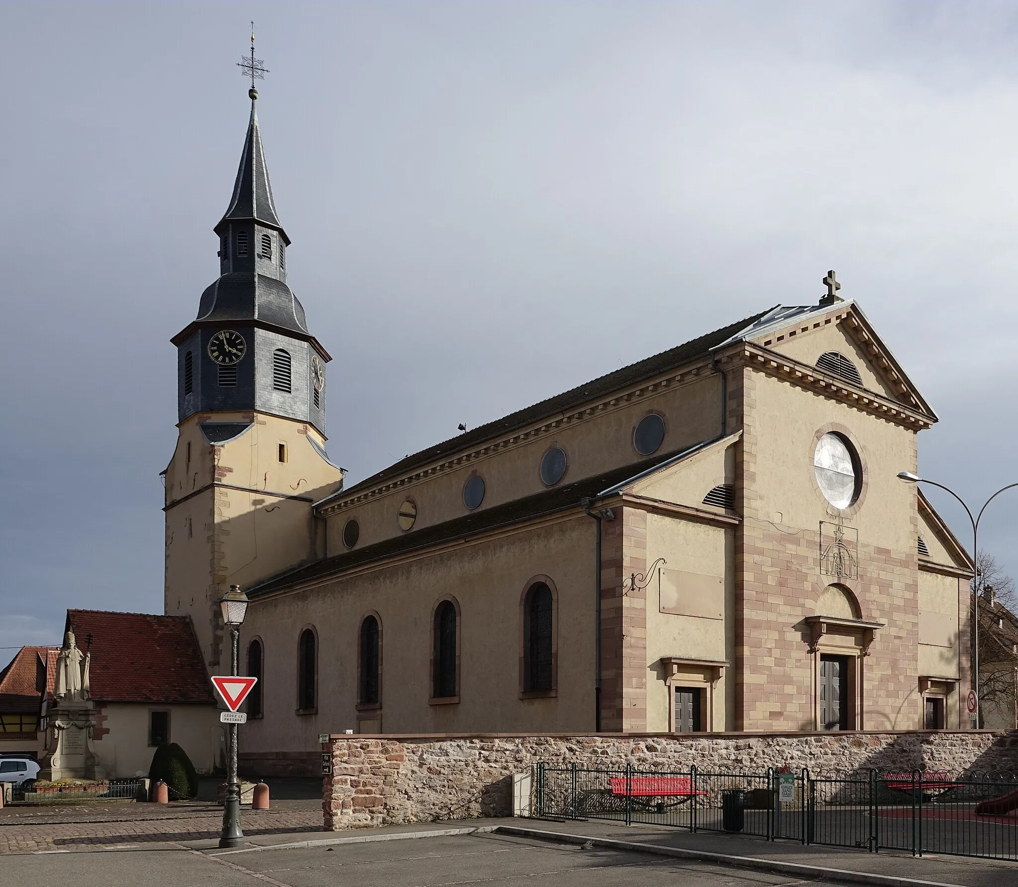 Photo showing: St. Bartholomew Church in Sainte-Croix-en-Plaine (Haut-Rhin, France).