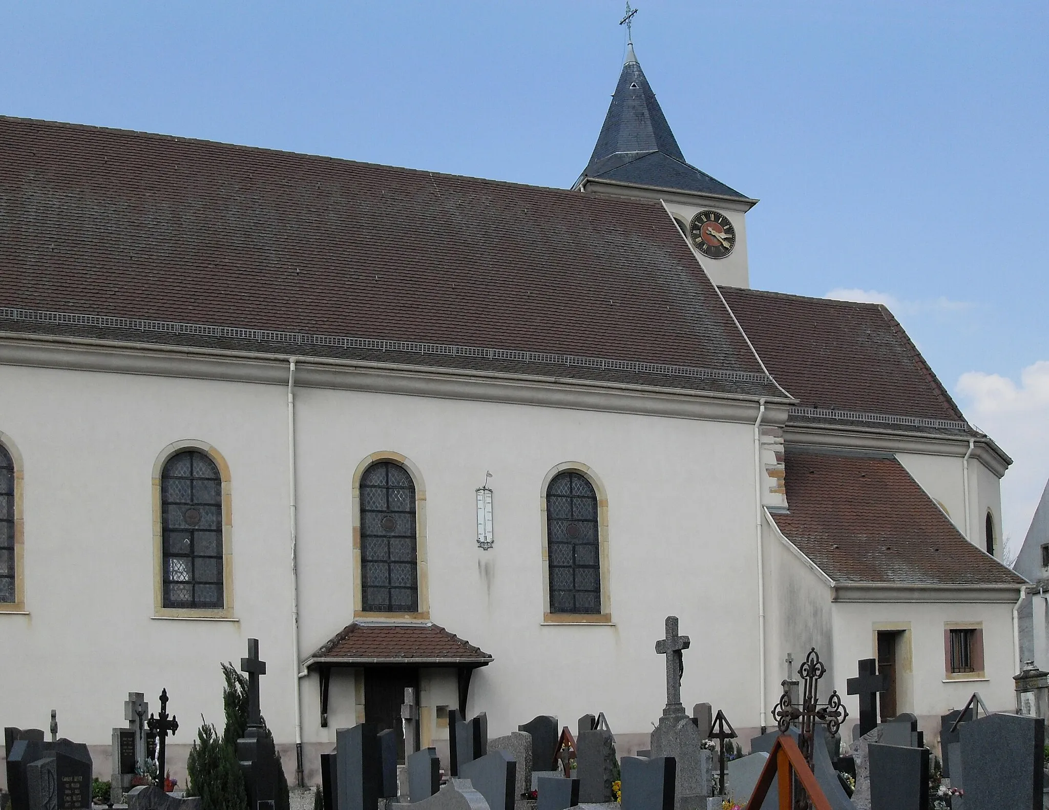Photo showing: L'èglise Saint-Léger à Steinbrunn-le-Bas, côté sud-ouest
